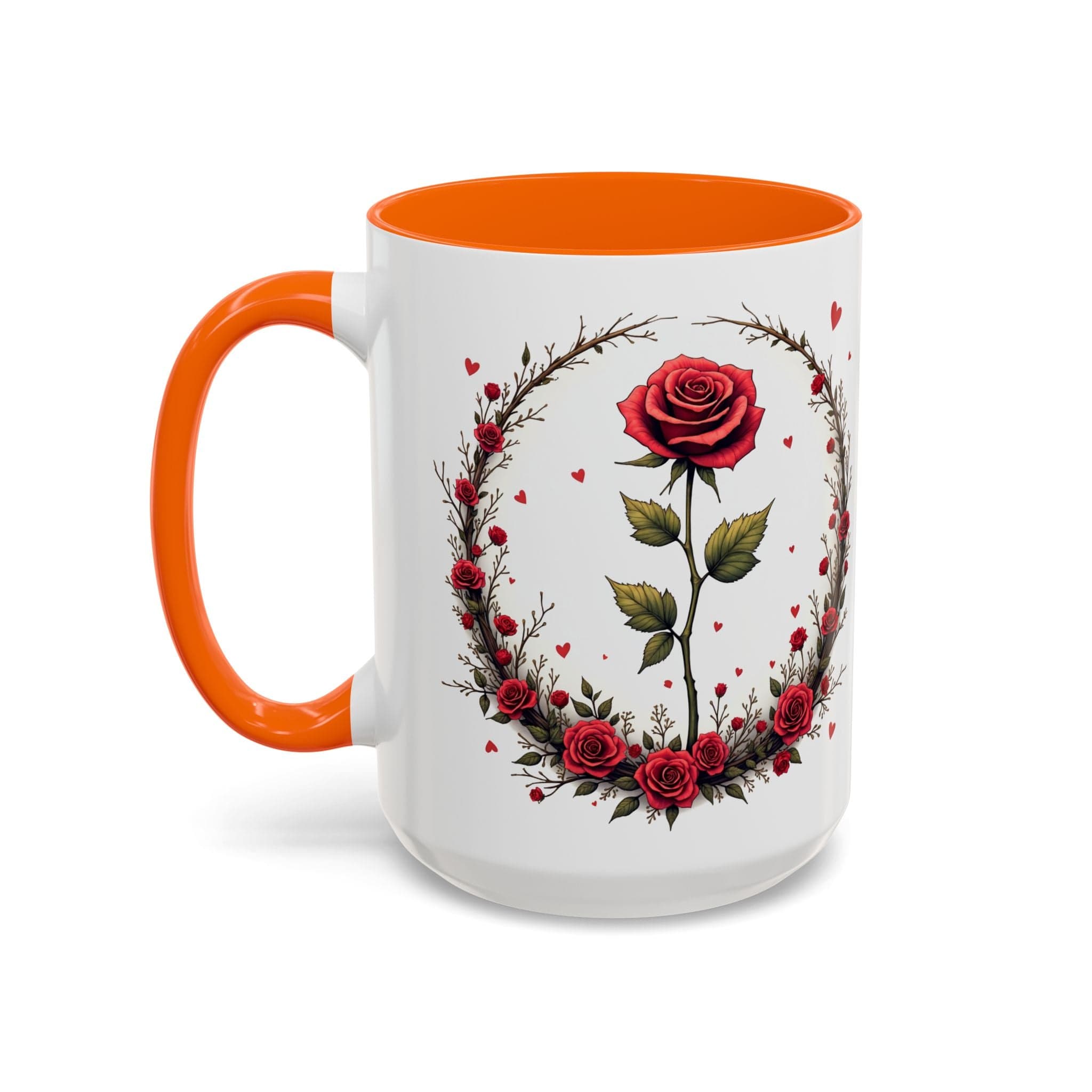 Printify Mug 15oz / Orange Mug - Sweet Scents - Love & Romance QR Code Quote Video