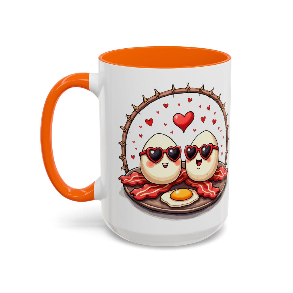 Printify Mug 15oz / Orange Mug - Unbeatable Love - Love & Fun Mug with QR Code Quote Video