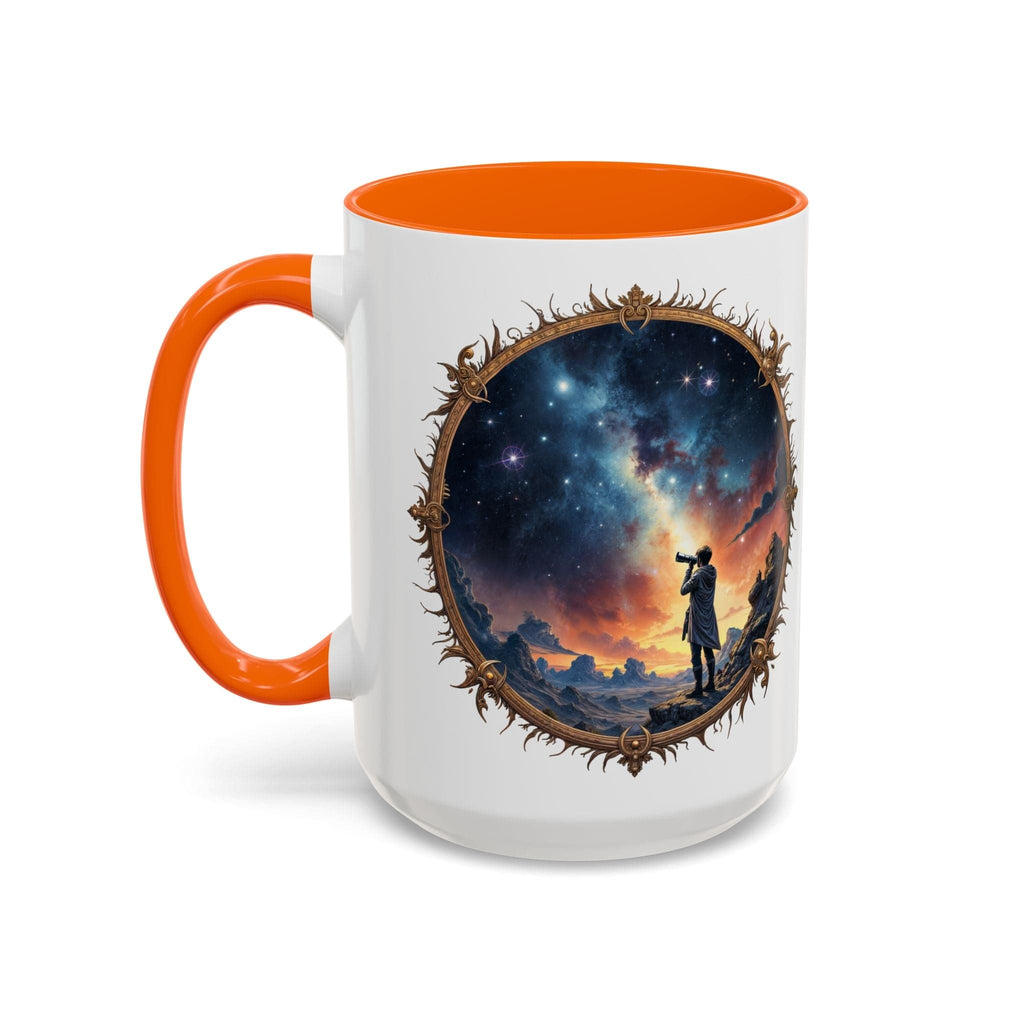 Printify Mug 15oz / Orange UFO Coffee Mug Featuring Hilarious Bigfoot and Alien Quotes - for Skeptical Believers Who Love Unique Quirky Gifts Jokes QR Code Quote Video