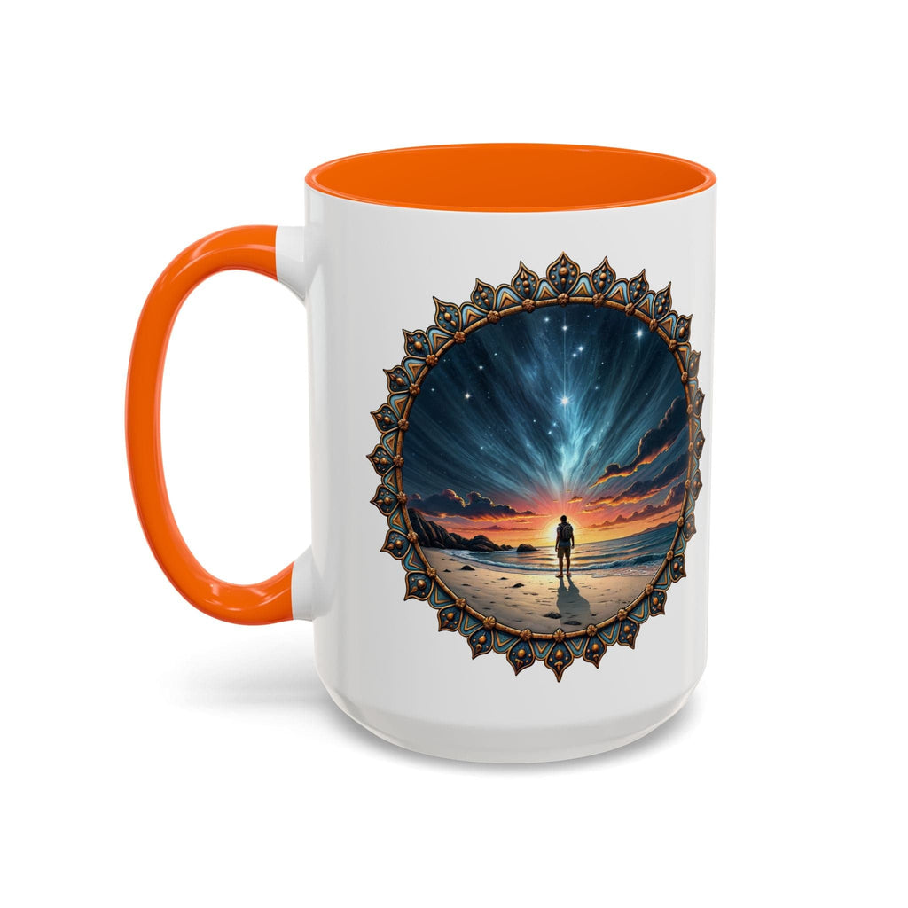 Printify Mug 15oz / Orange UFO Coffee Mug with Hilarious Alien Reality Show Quotes - for Space Enthusiast Who Enjoy Unique Gift Intergalactic Humor QR Code Quote Video