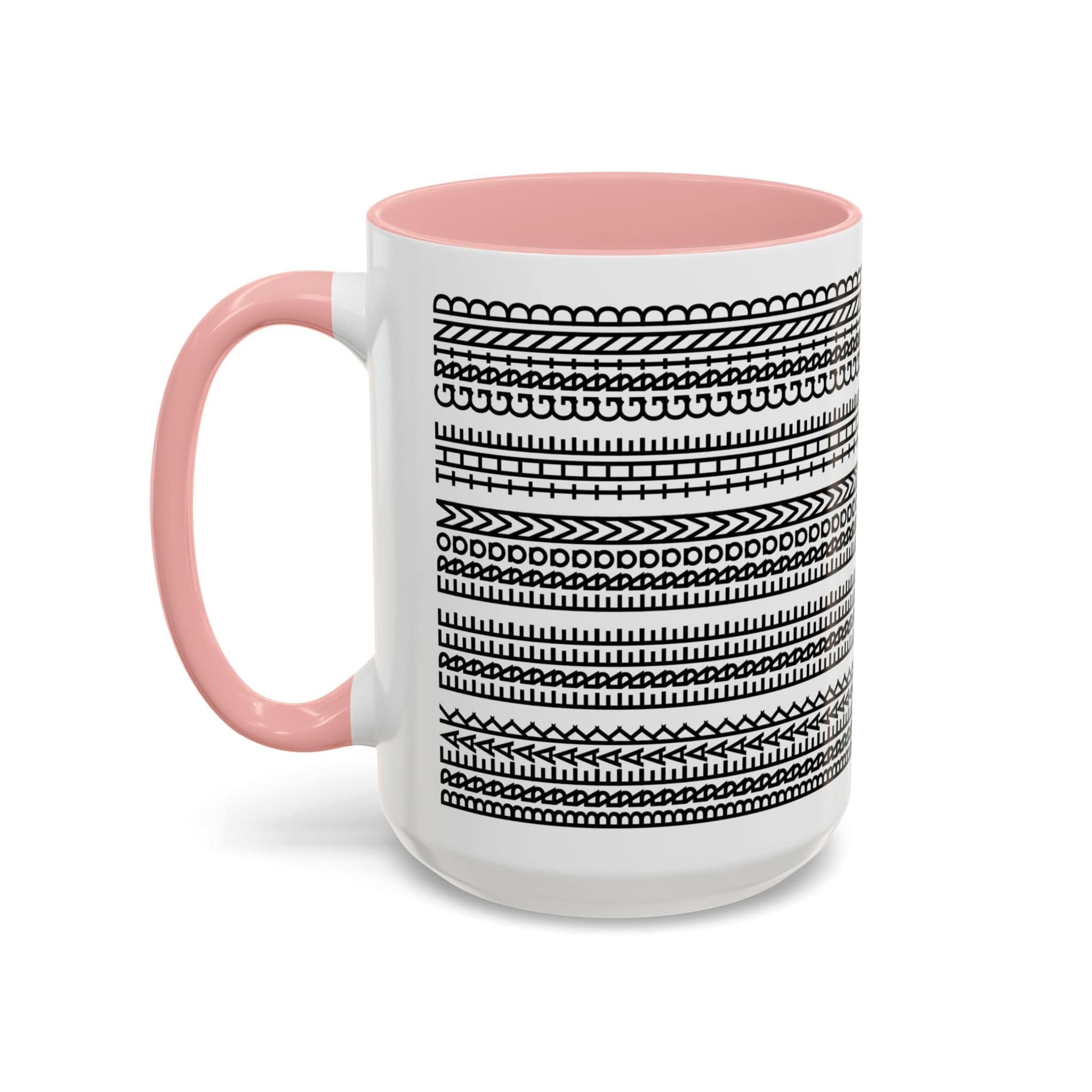 Printify Mug 15oz / Pink Break Free From the Grind - Hidden Message Mug