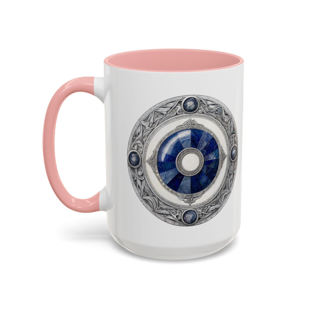 Printify Mug 15oz / Pink Lapis Lazuli Gemstone Mug with Inspirational Quote and QR Code Perfect for Dreamers Spiritual Seekers and Crystal Lovers