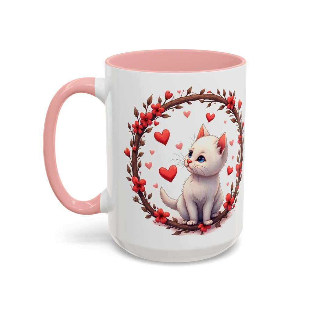 Printify Mug 15oz / Pink Mug - Fur-ever Love - Love & Fun Mug with QR Code Quote Video