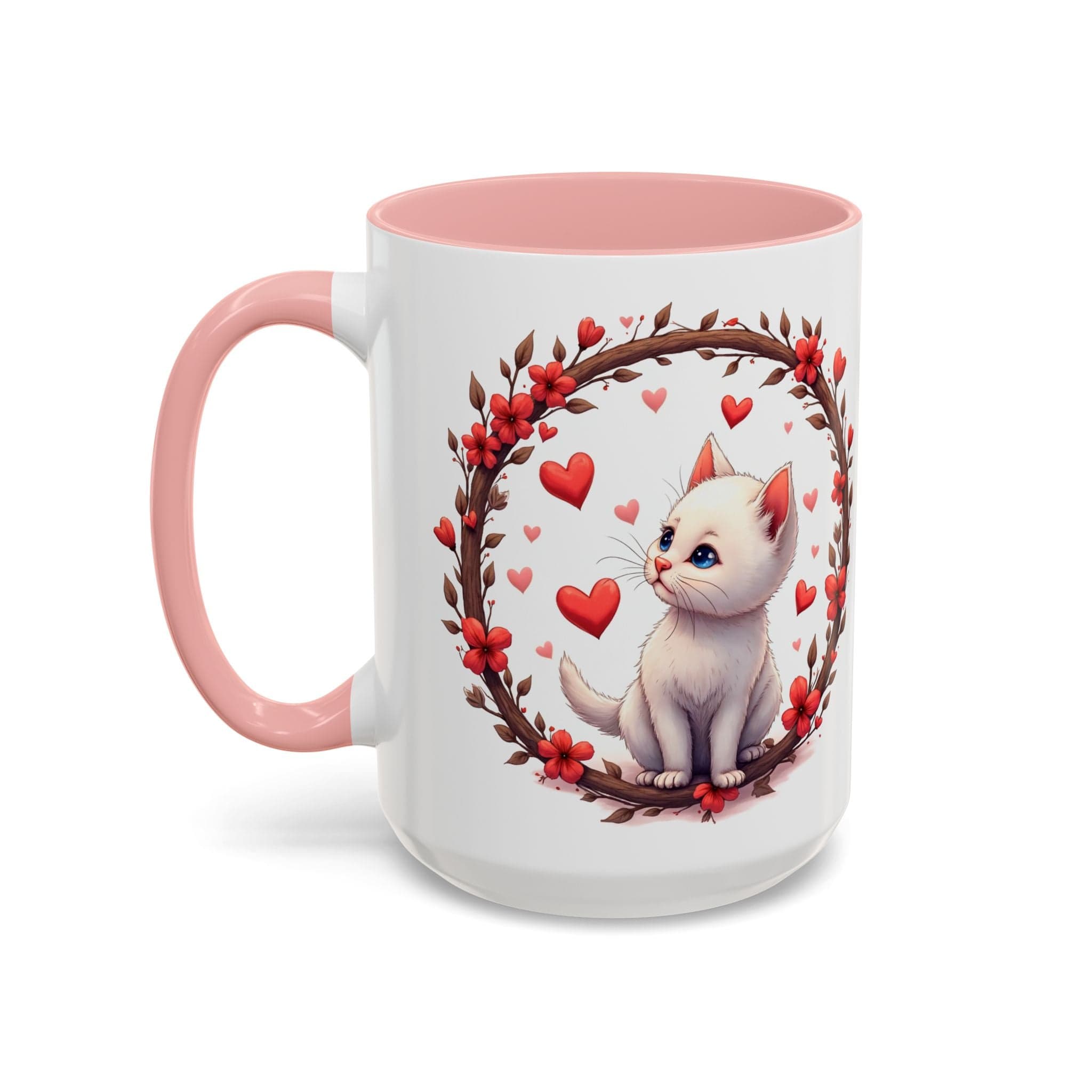 Printify Mug 15oz / Pink Mug - Fur-ever Love - Love & Fun Mug with QR Code Quote Video