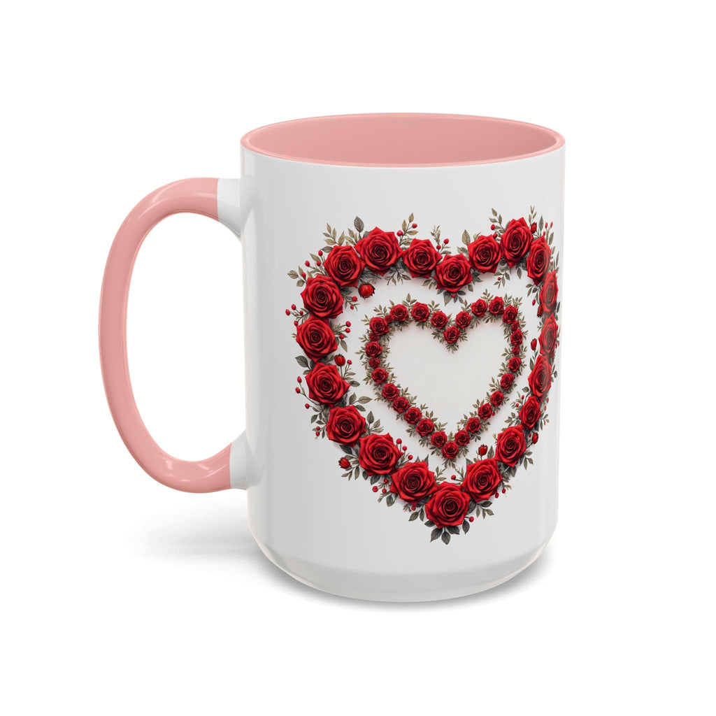 Printify Mug 15oz / Pink Mug - Heartfelt Connection - Love & Romance QR Code Quote Video