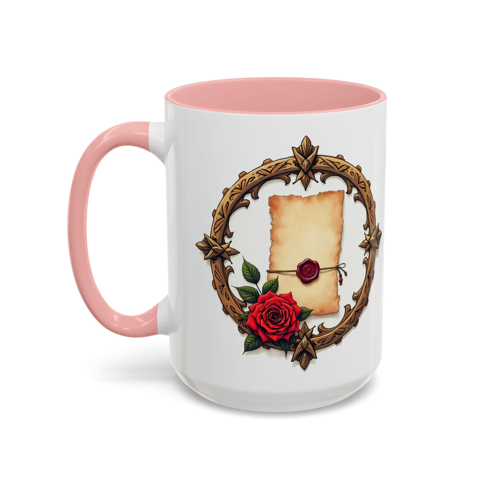 Printify Mug 15oz / Pink Mug - Love Letter - Love & Romance QR Code Quote Video