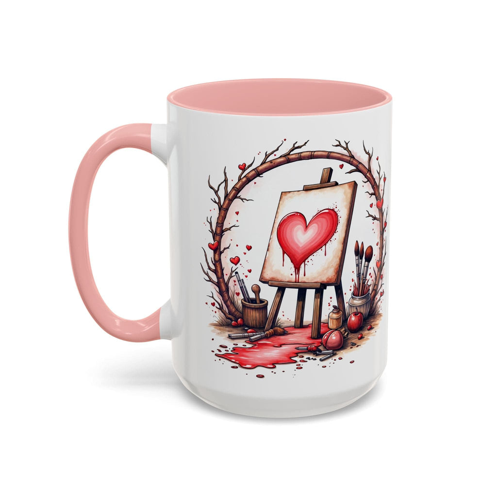 Printify Mug 15oz / Pink Mug - My Masterpiece - Love & Fun Mug with QR Code Quote Video