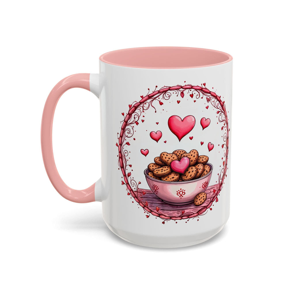Printify Mug 15oz / Pink Mug - Recipe for Love - Love & Fun Mug with QR Code Quote Video