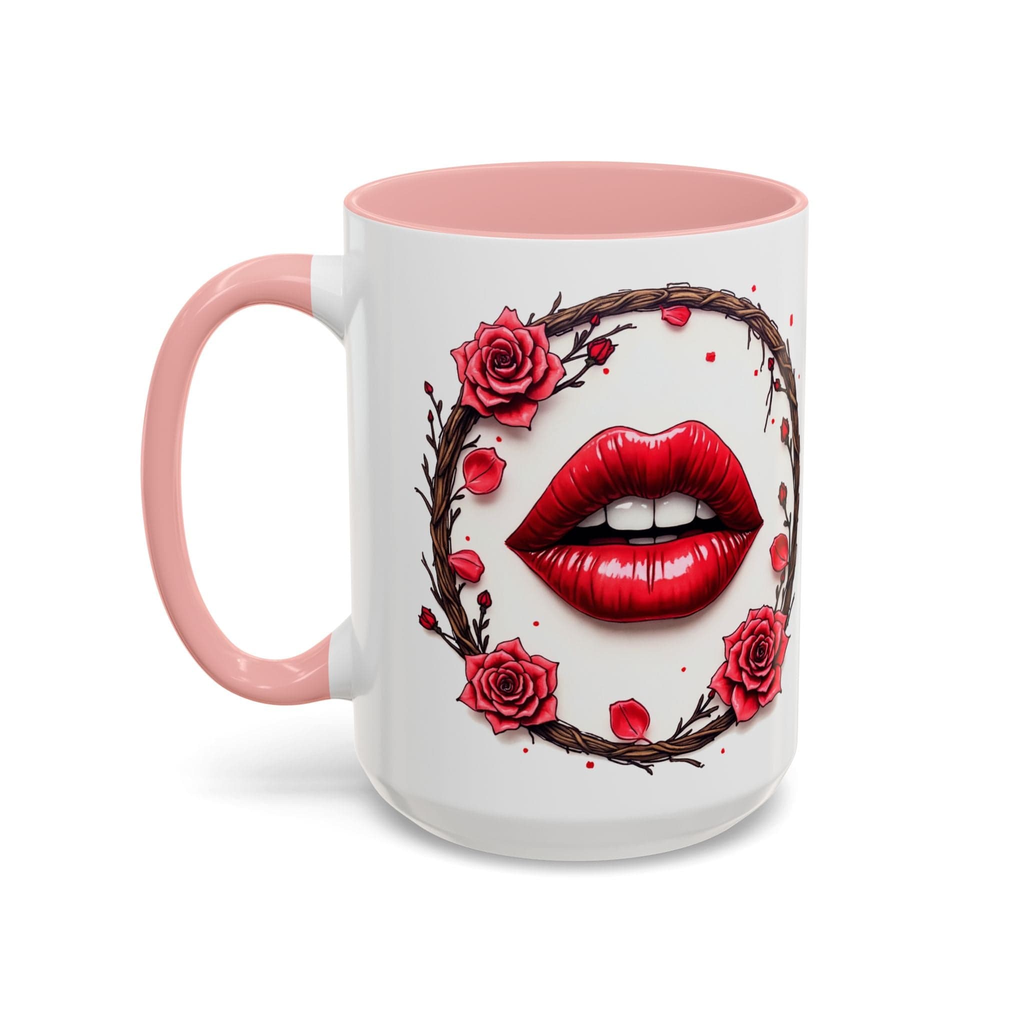 Printify Mug 15oz / Pink Mug - Sugar on My Lips - Love & Romance QR Code Quote Video