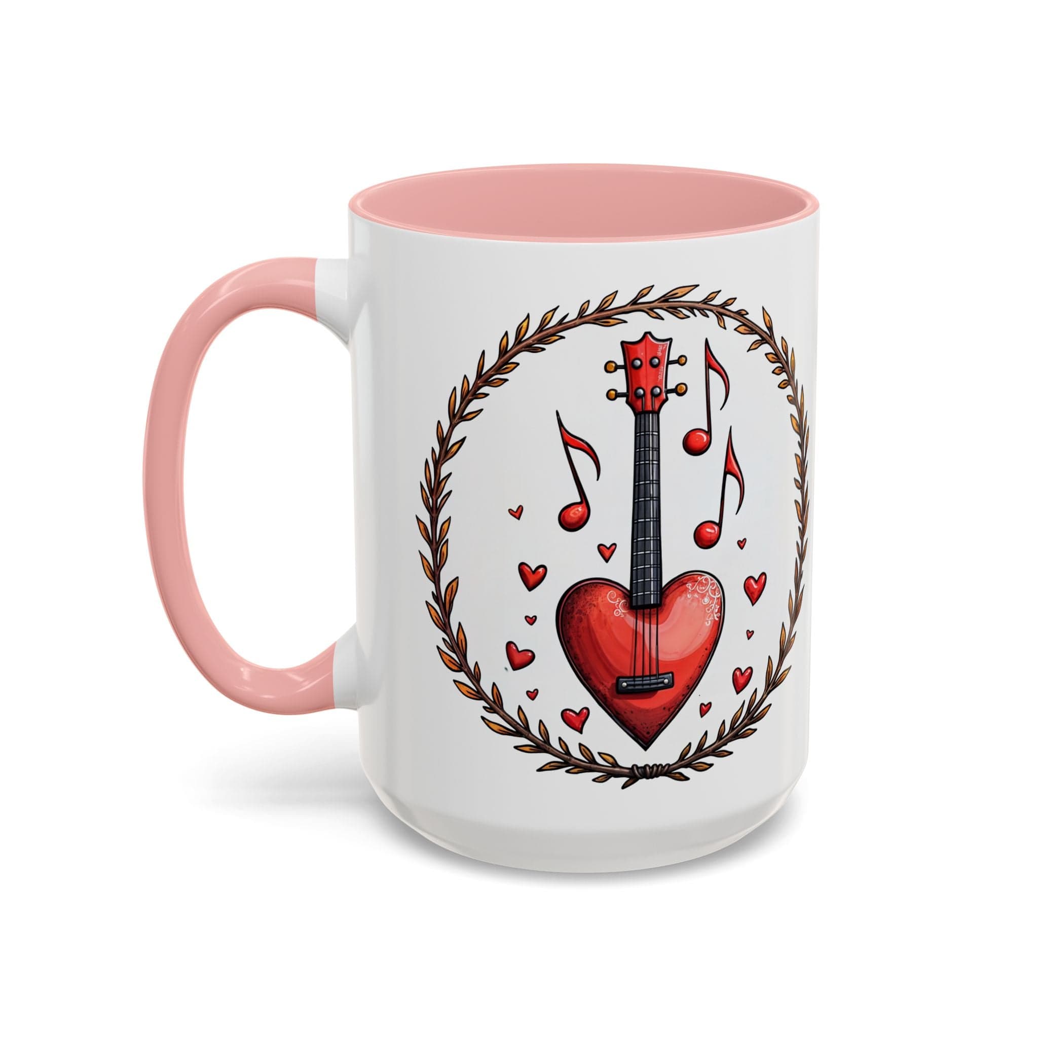 Printify Mug 15oz / Pink Mug - Sweet Symphony - Love & Fun Mug with QR Code Quote Video