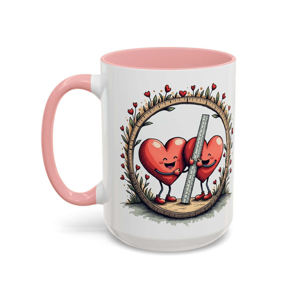 Printify Mug 15oz / Pink Mug - The Sum of Our Hearts - Love & Fun Mug with QR Code Quote Video