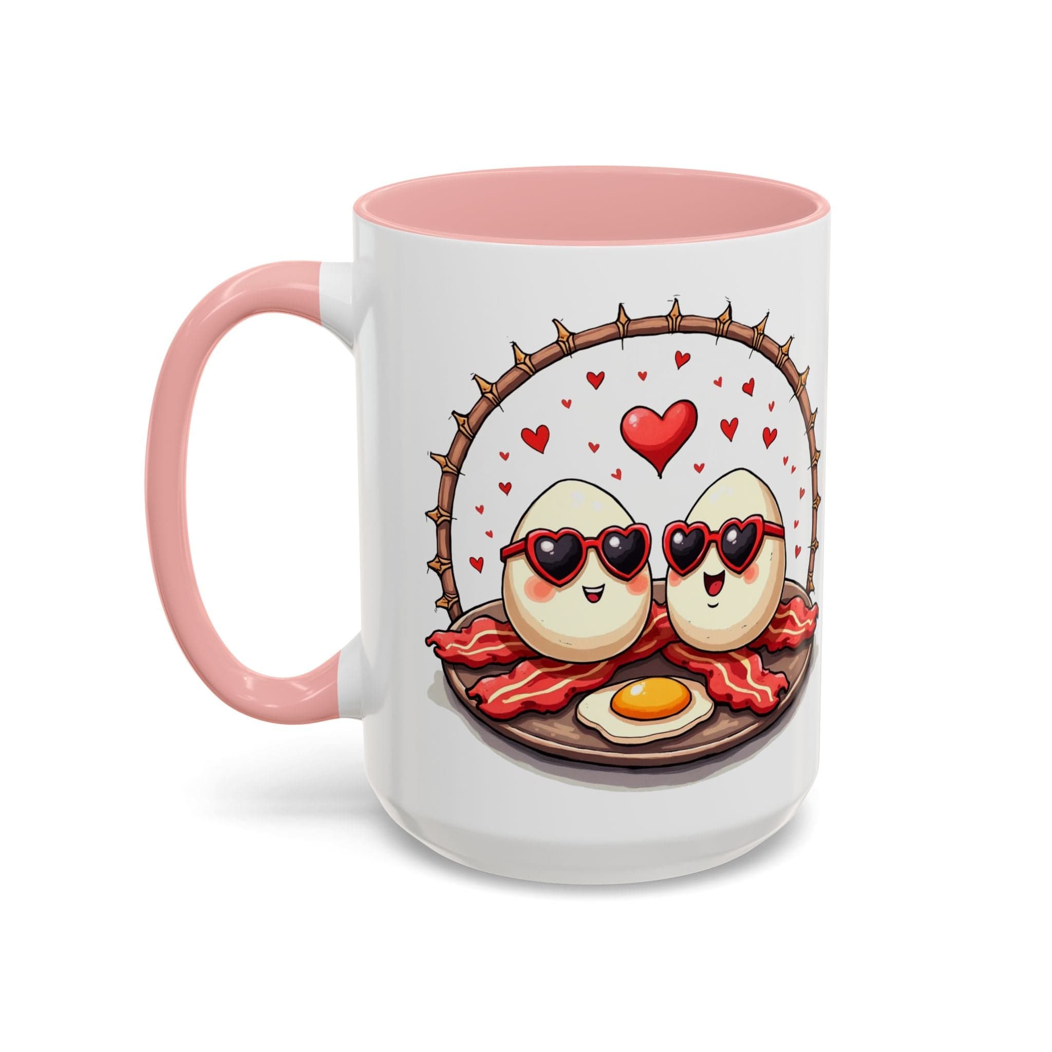 Printify Mug 15oz / Pink Mug - Unbeatable Love - Love & Fun Mug with QR Code Quote Video