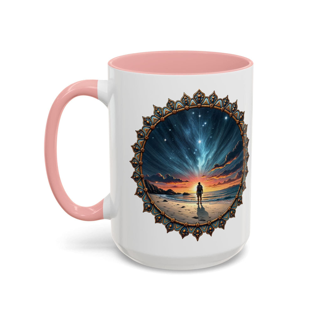 Printify Mug 15oz / Pink UFO Coffee Mug with Hilarious Alien Reality Show Quotes - for Space Enthusiast Who Enjoy Unique Gift Intergalactic Humor QR Code Quote Video