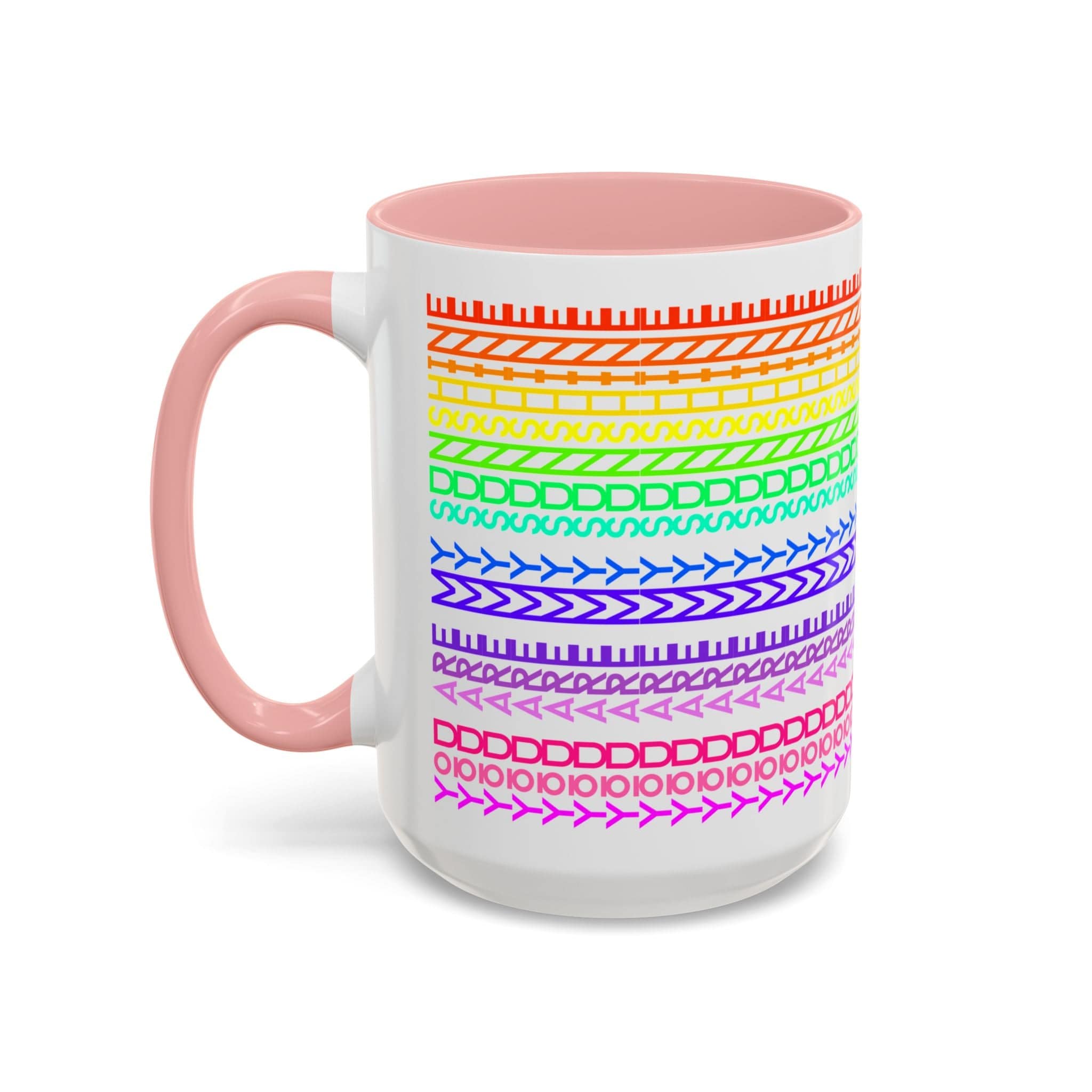 Printify Mug 15oz / Pink You Are My Sunshine Rainbow - Hidden Message Mug