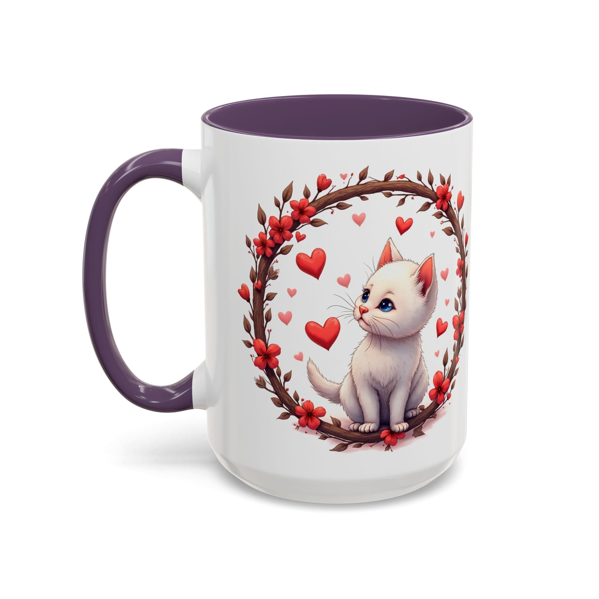 Printify Mug 15oz / Purple Mug - Fur-ever Love - Love & Fun Mug with QR Code Quote Video