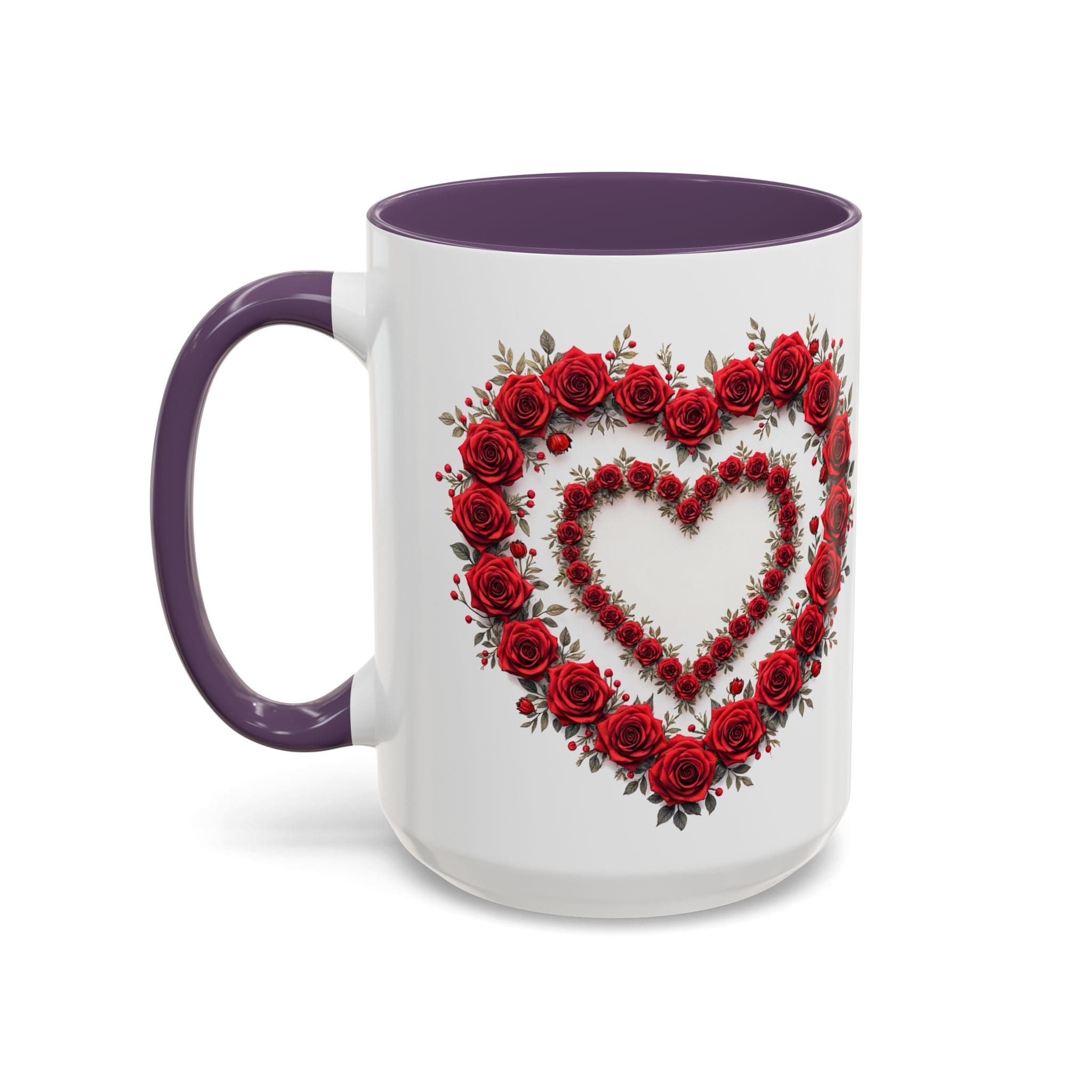 Printify Mug 15oz / Purple Mug - Heartfelt Connection - Love & Romance QR Code Quote Video