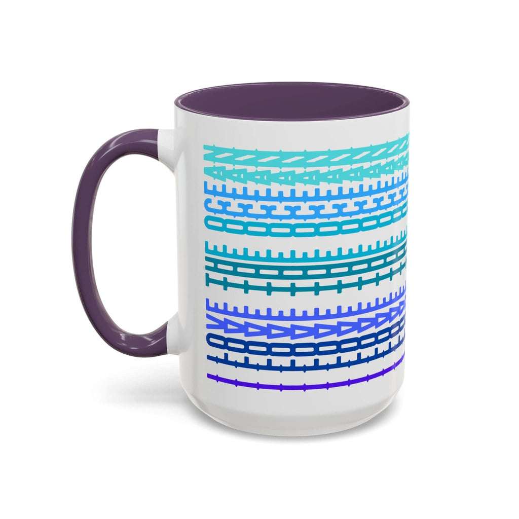 Printify Mug 15oz / Purple Mug - I Love The Ocean - Hidden Message