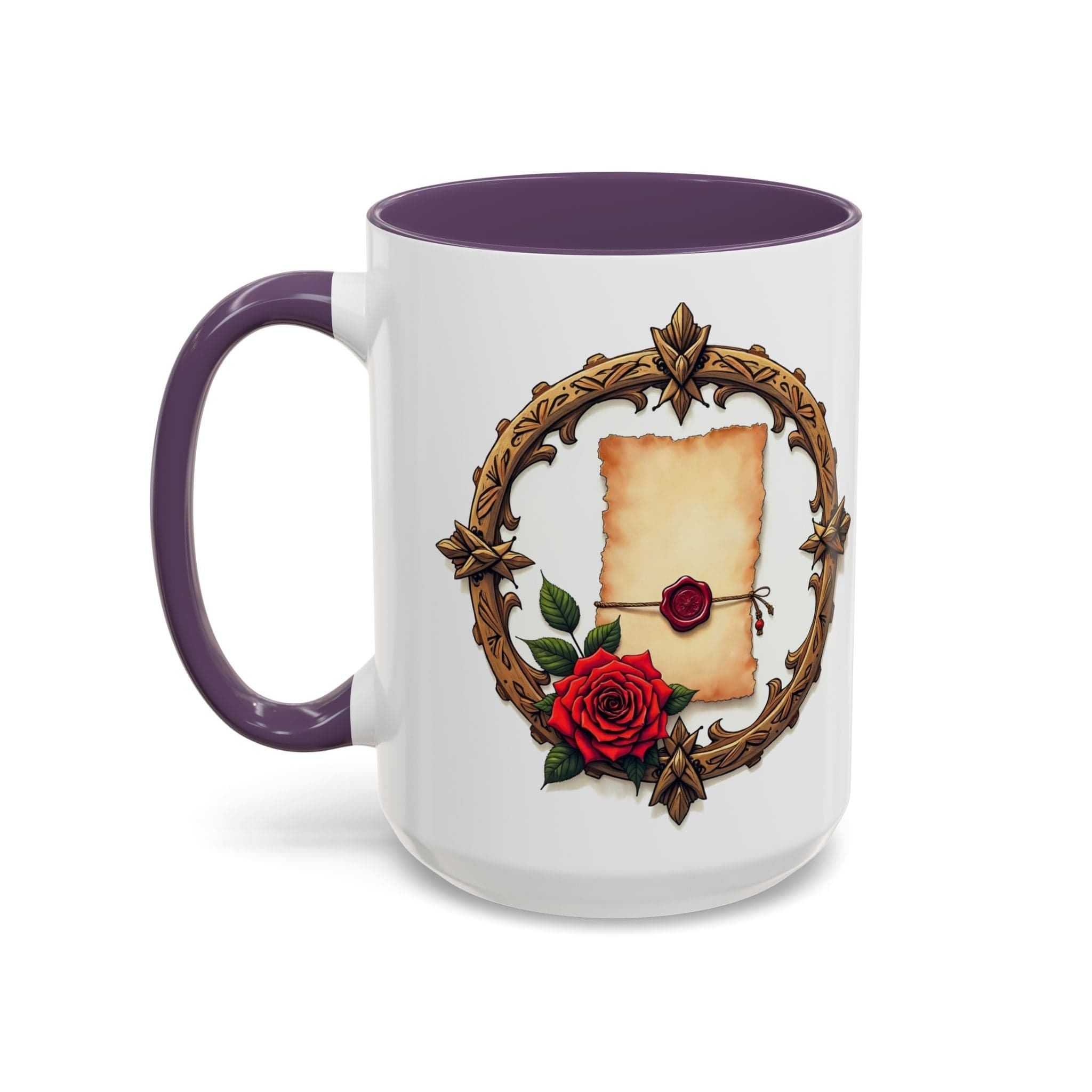 Printify Mug 15oz / Purple Mug - Love Letter - Love & Romance QR Code Quote Video