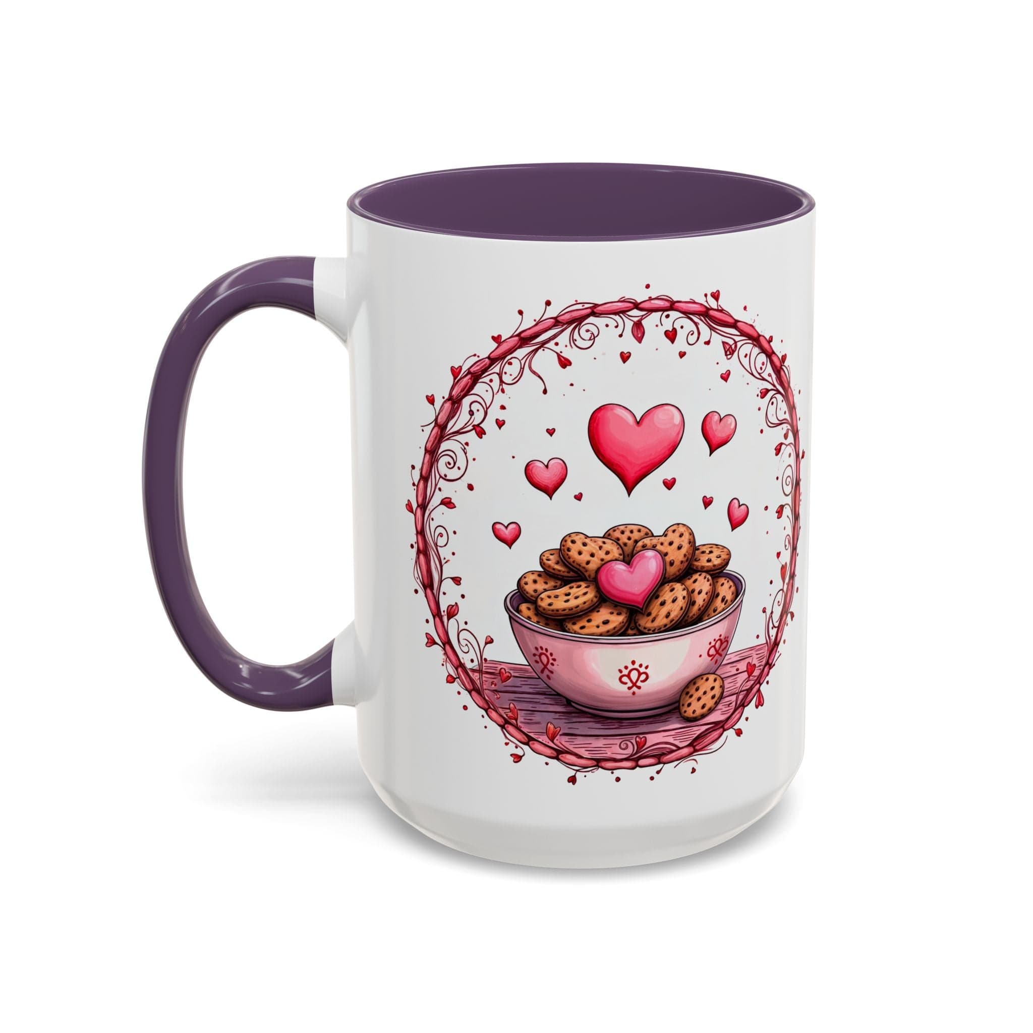 Printify Mug 15oz / Purple Mug - Recipe for Love - Love & Fun Mug with QR Code Quote Video