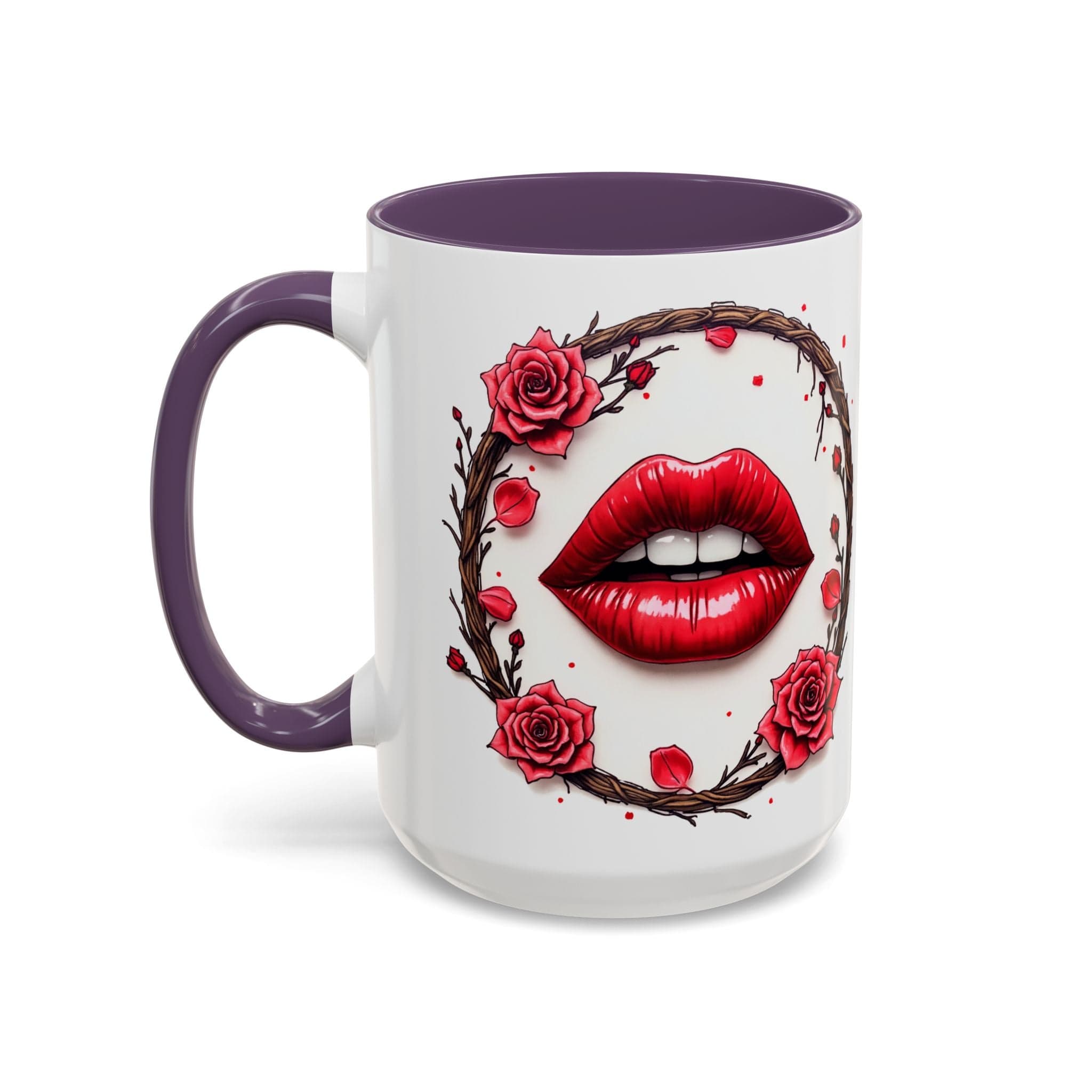 Printify Mug 15oz / Purple Mug - Sugar on My Lips - Love & Romance QR Code Quote Video