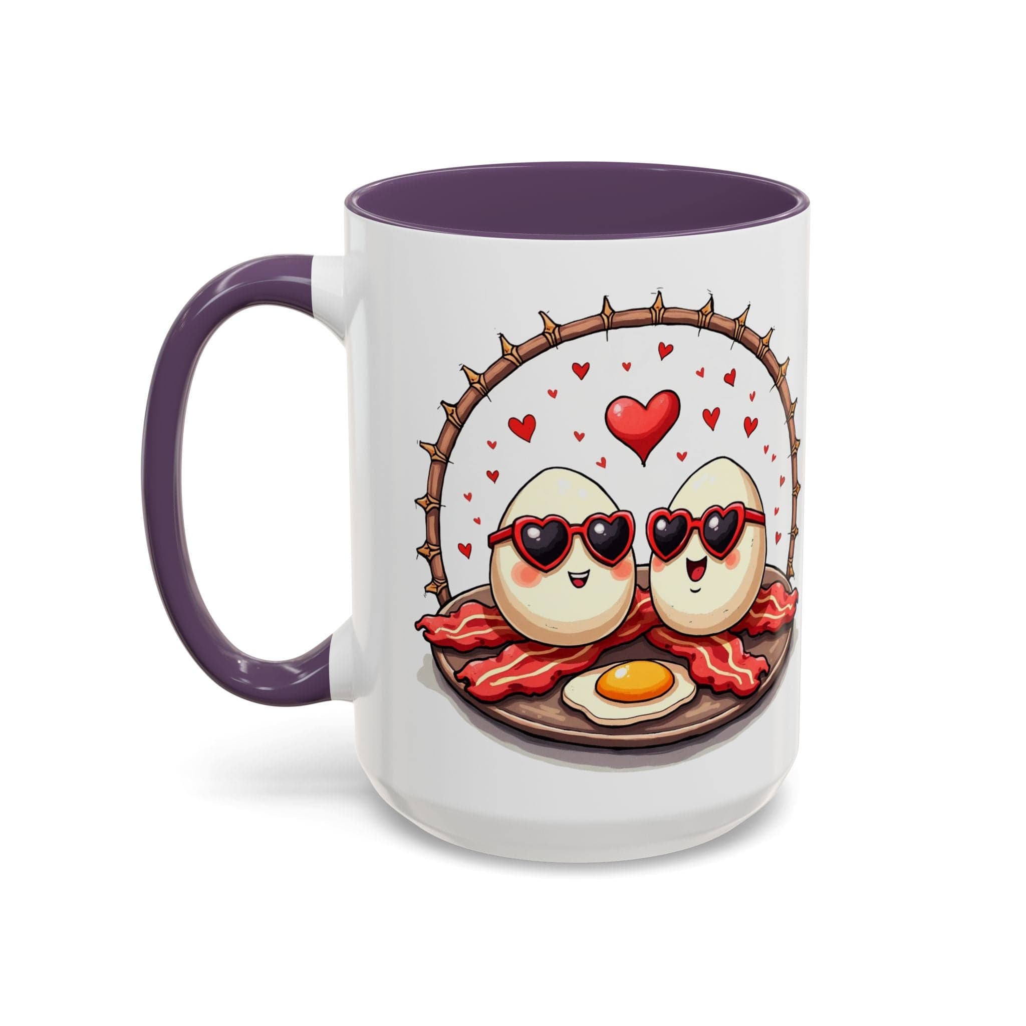 Printify Mug 15oz / Purple Mug - Unbeatable Love - Love & Fun Mug with QR Code Quote Video