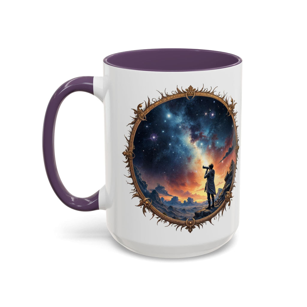 Printify Mug 15oz / Purple UFO Coffee Mug Featuring Hilarious Bigfoot and Alien Quotes - for Skeptical Believers Who Love Unique Quirky Gifts Jokes QR Code Quote Video