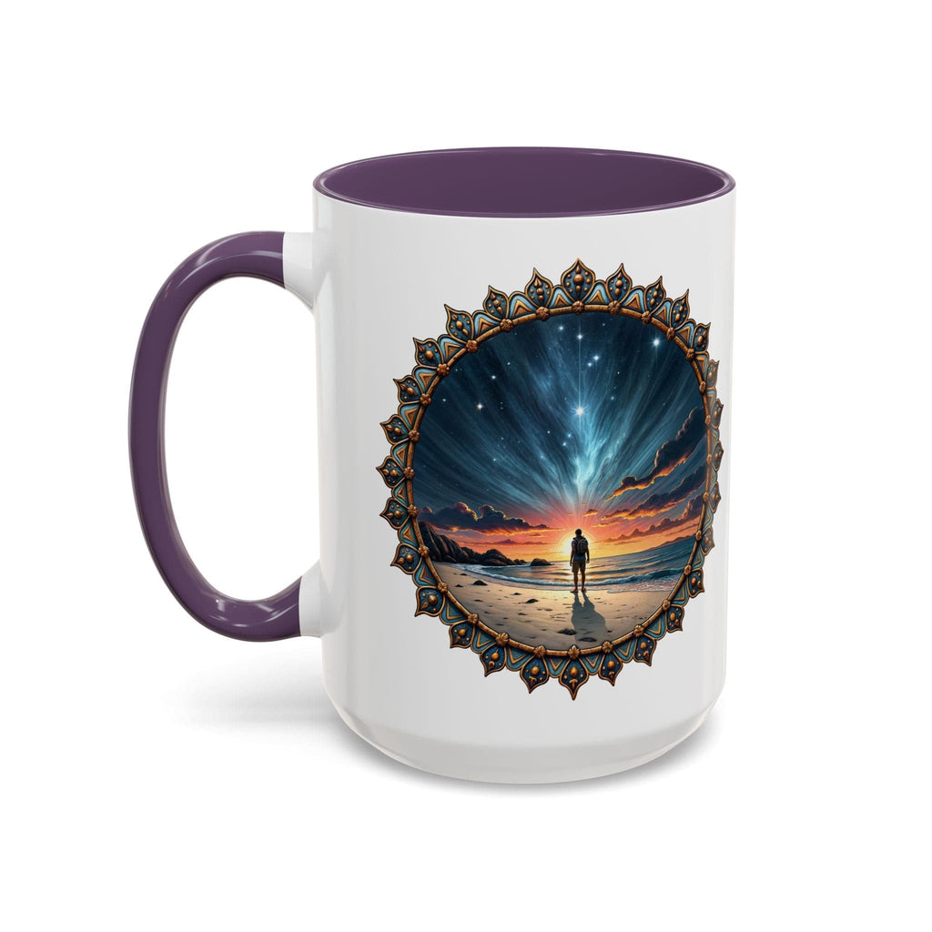 Printify Mug 15oz / Purple UFO Coffee Mug with Hilarious Alien Reality Show Quotes - for Space Enthusiast Who Enjoy Unique Gift Intergalactic Humor QR Code Quote Video