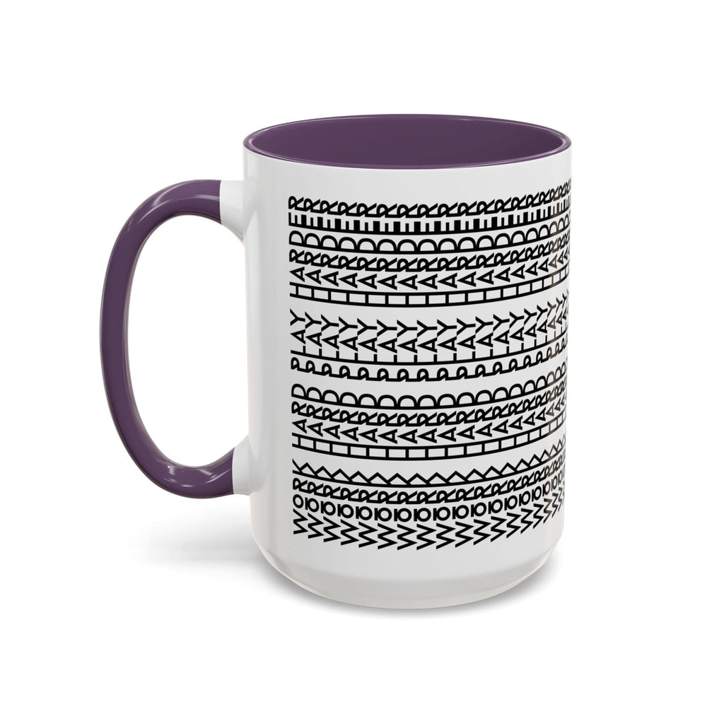 Printify Mug 15oz / Purple Work Hard Play Harder - Hidden Message Mug