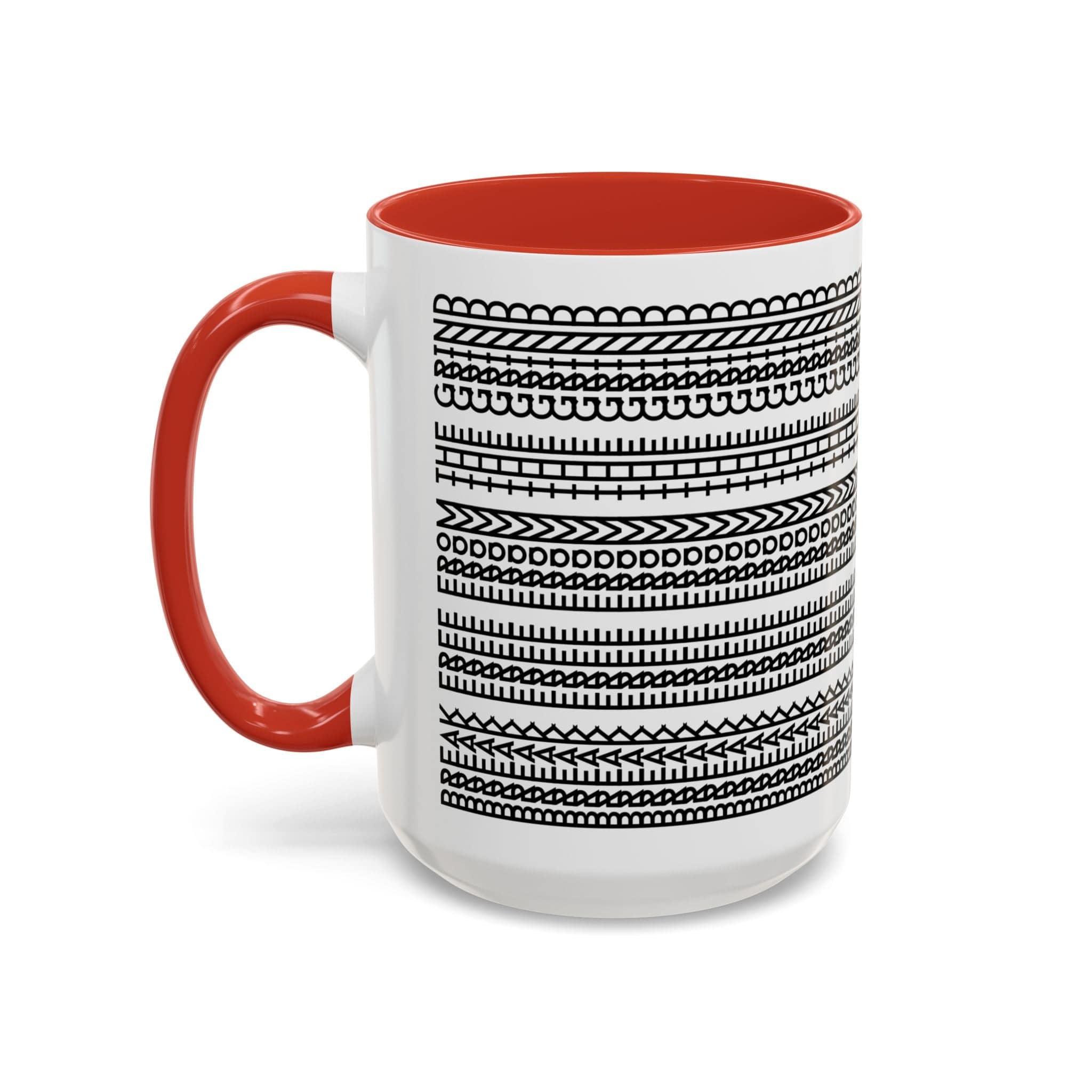 Printify Mug 15oz / Red Break Free From the Grind - Hidden Message Mug