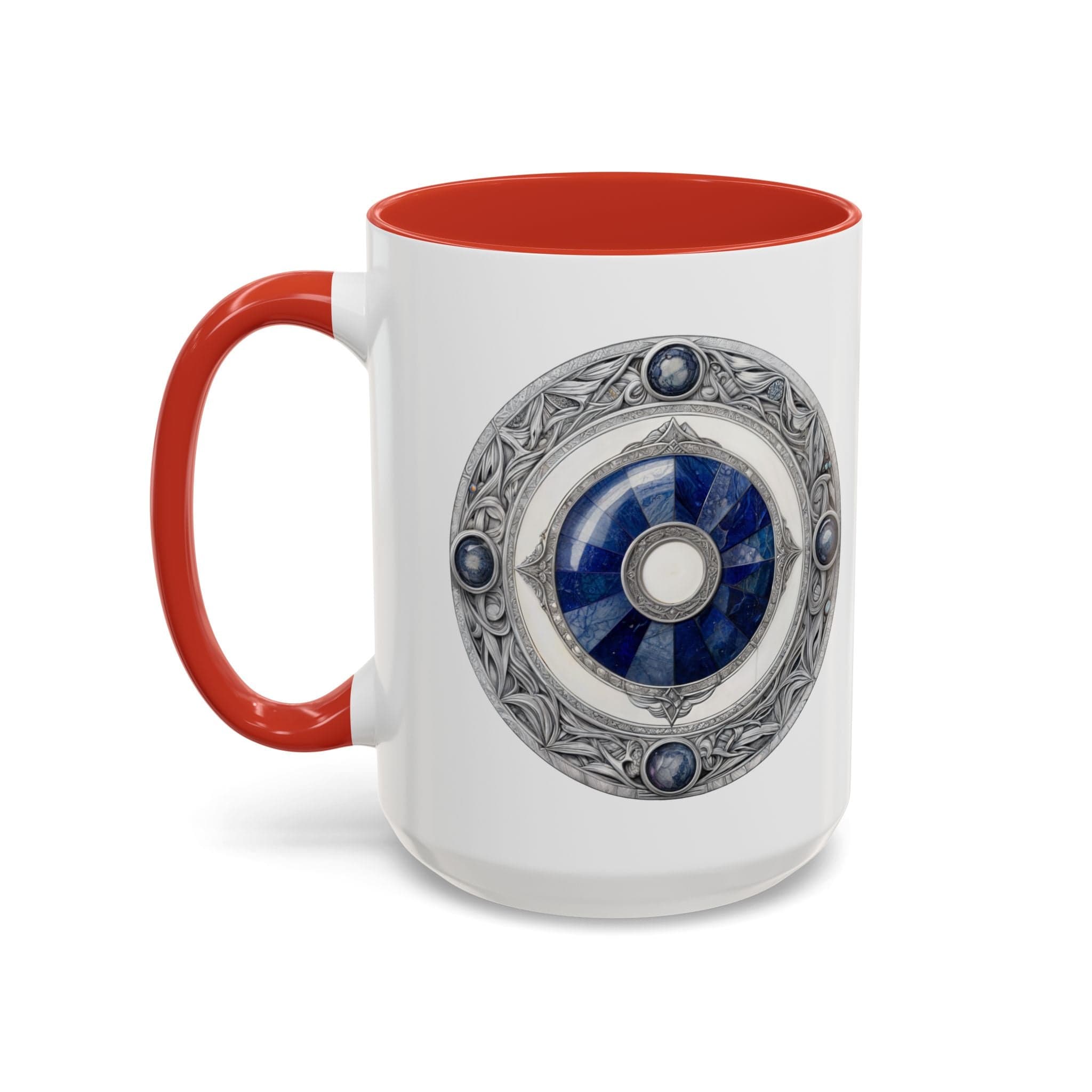 Printify Mug 15oz / Red Lapis Lazuli Gemstone Mug with Inspirational Quote and QR Code Perfect for Dreamers Spiritual Seekers and Crystal Lovers