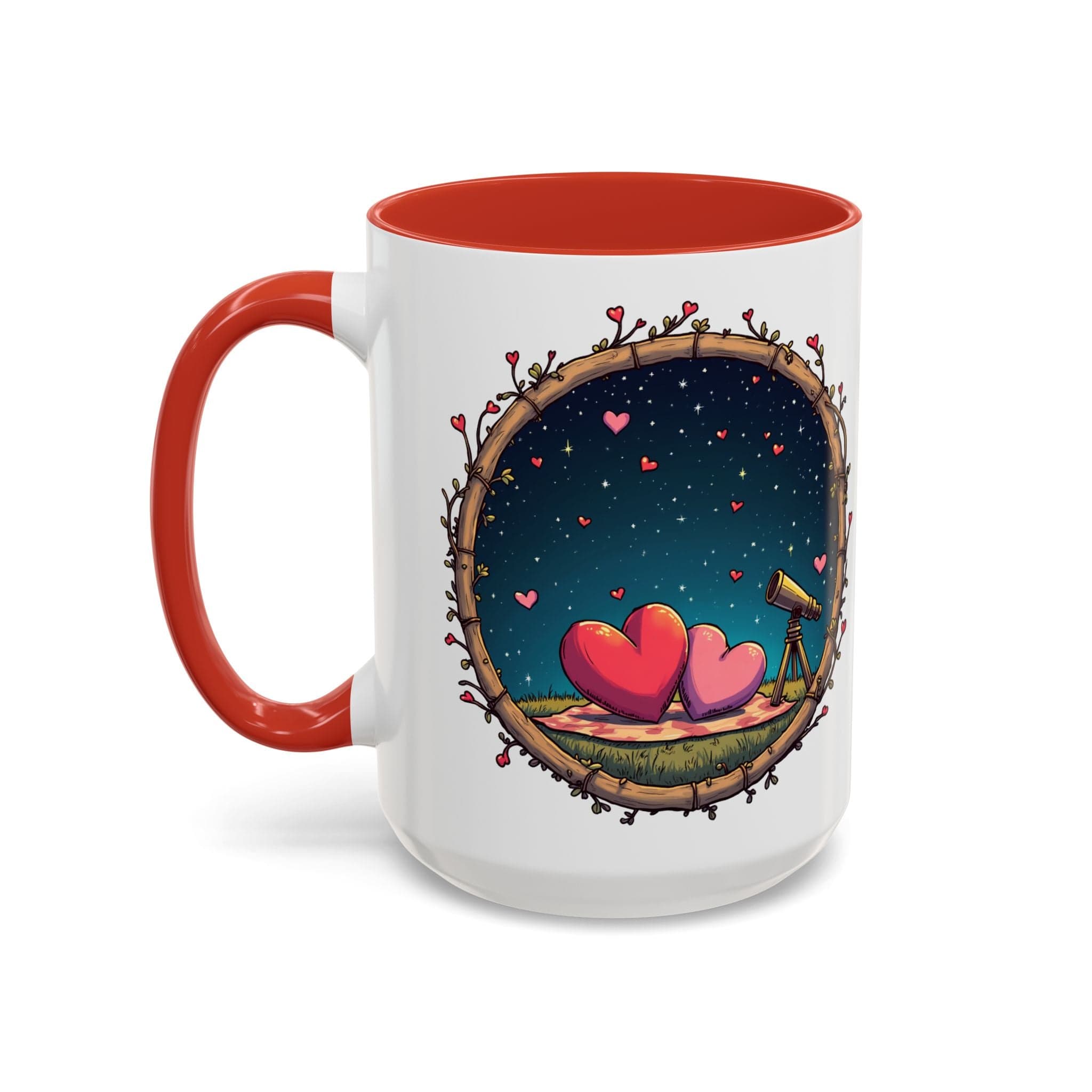 Printify Mug 15oz / Red Mug - Astrological Love - Love & Fun Mug with QR Code Quote Video
