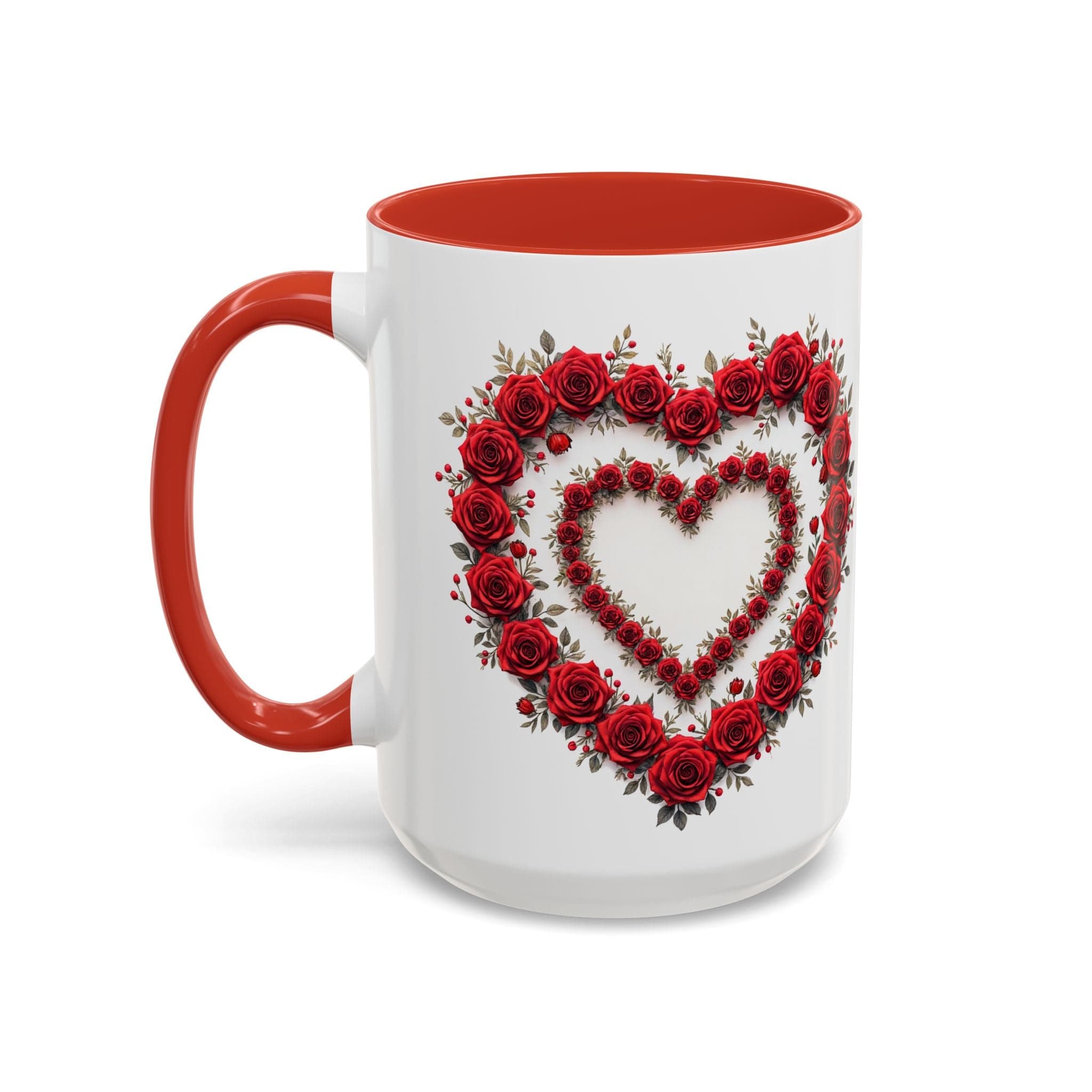 Printify Mug 15oz / Red Mug - Heartfelt Connection - Love & Romance QR Code Quote Video