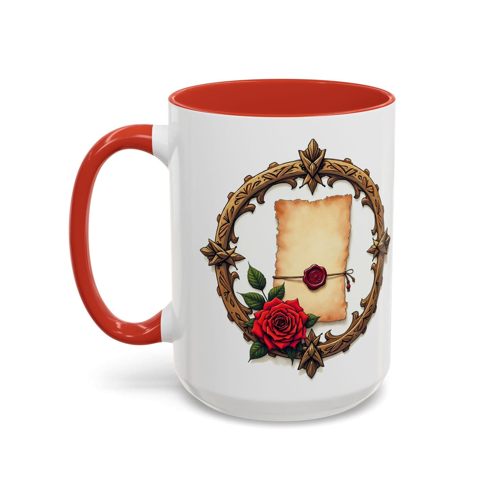 Printify Mug 15oz / Red Mug - Love Letter - Love & Romance QR Code Quote Video