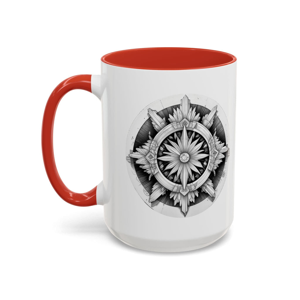 Printify Mug 15oz / Red Selenite Crystal Coffee Mug with Motivational Quote and QR Code Quote Video Perfect Gemstone Lovers Gift for Spiritual Seekers