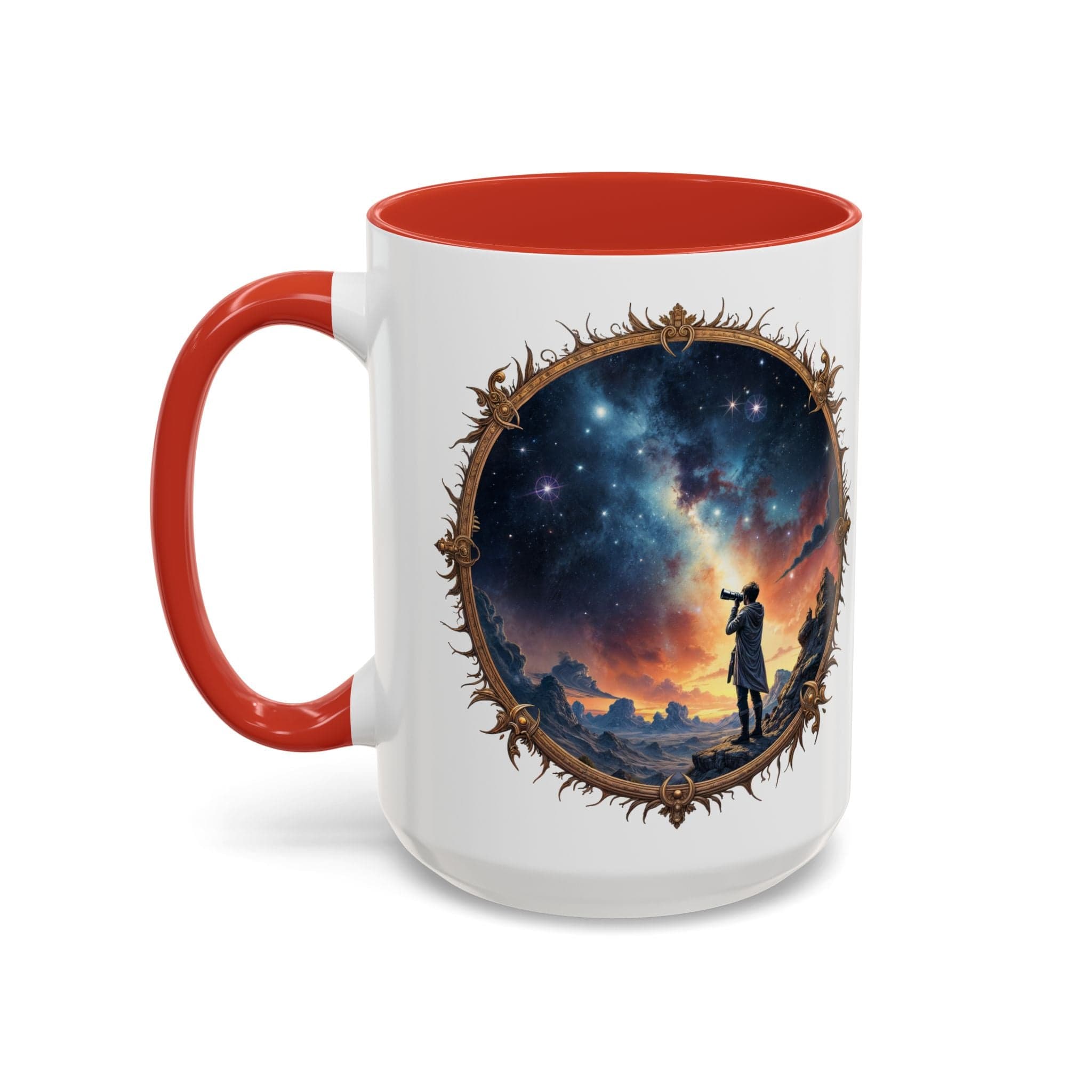 Printify Mug 15oz / Red UFO Coffee Mug Featuring Hilarious Bigfoot and Alien Quotes - for Skeptical Believers Who Love Unique Quirky Gifts Jokes QR Code Quote Video