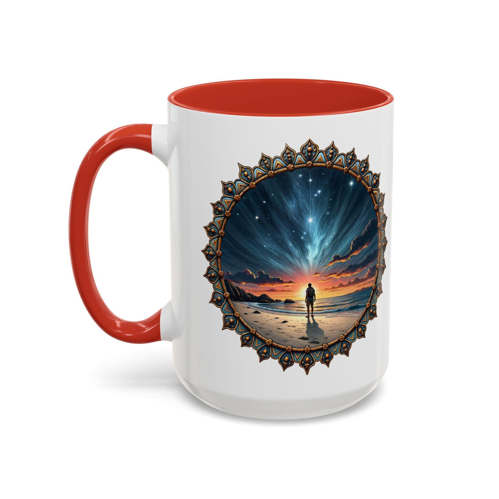 Printify Mug 15oz / Red UFO Coffee Mug with Hilarious Alien Reality Show Quotes - for Space Enthusiast Who Enjoy Unique Gift Intergalactic Humor QR Code Quote Video