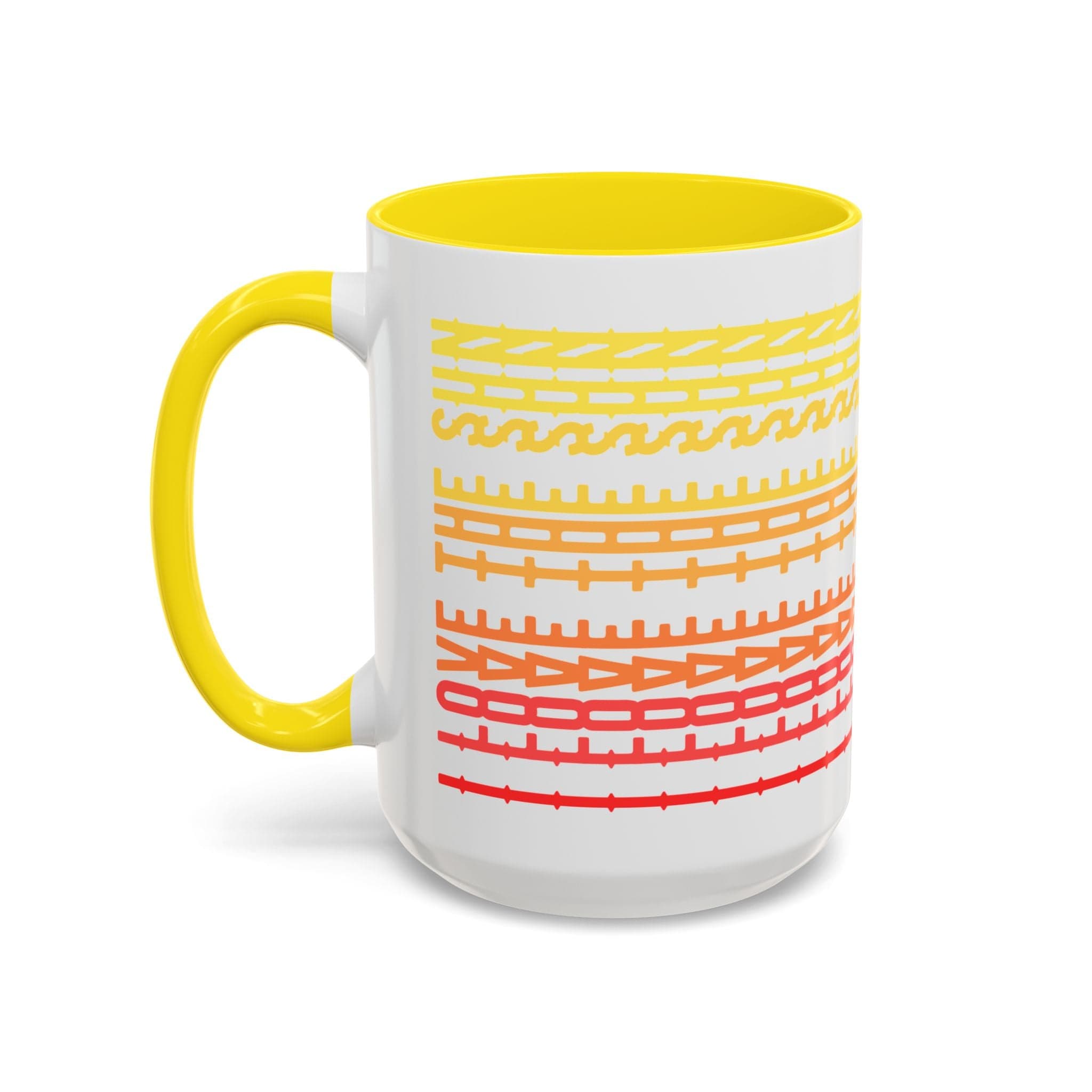 Printify Mug 15oz / Yellow Mug - I Love The Sun - Hidden Message