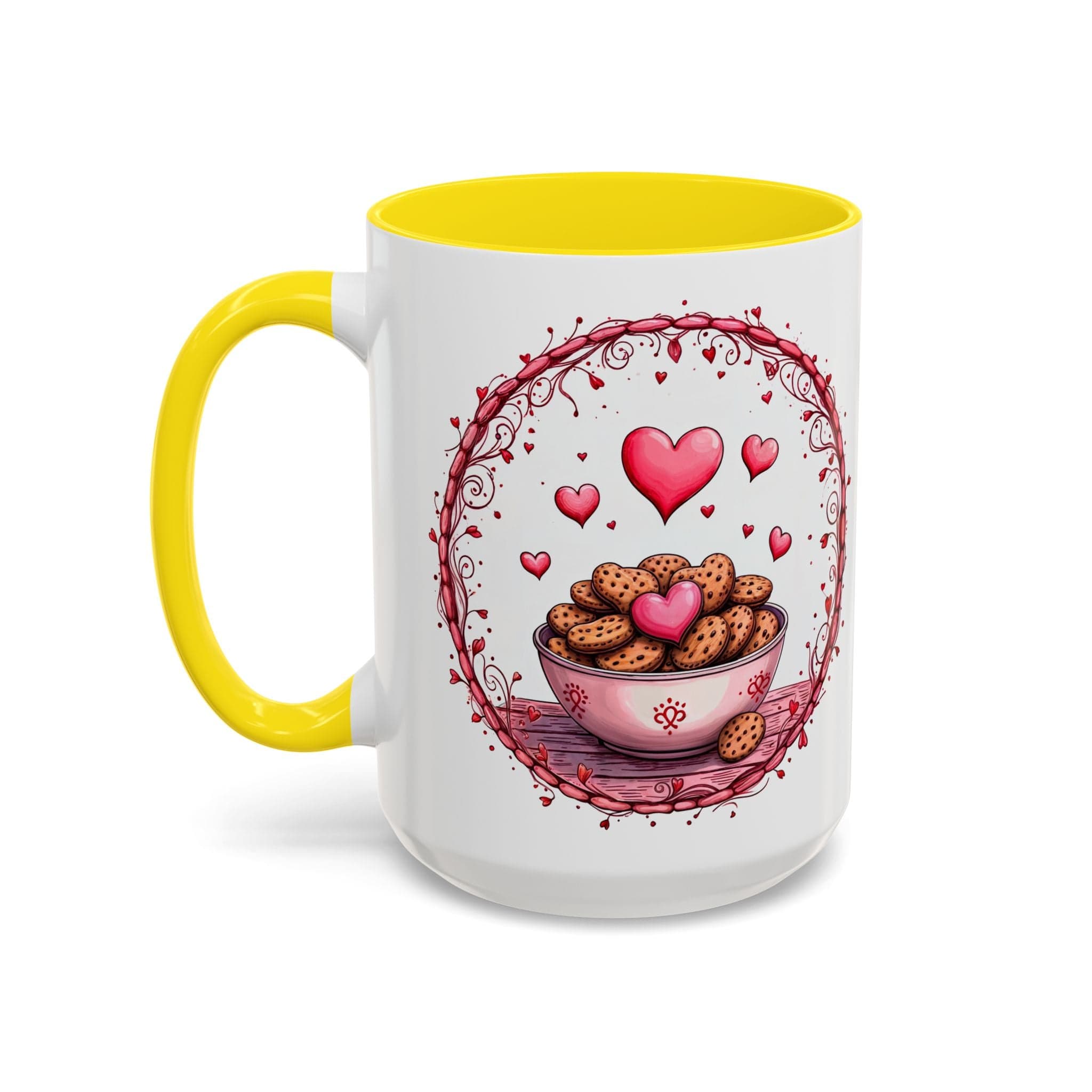 Printify Mug 15oz / Yellow Mug - Recipe for Love - Love & Fun Mug with QR Code Quote Video