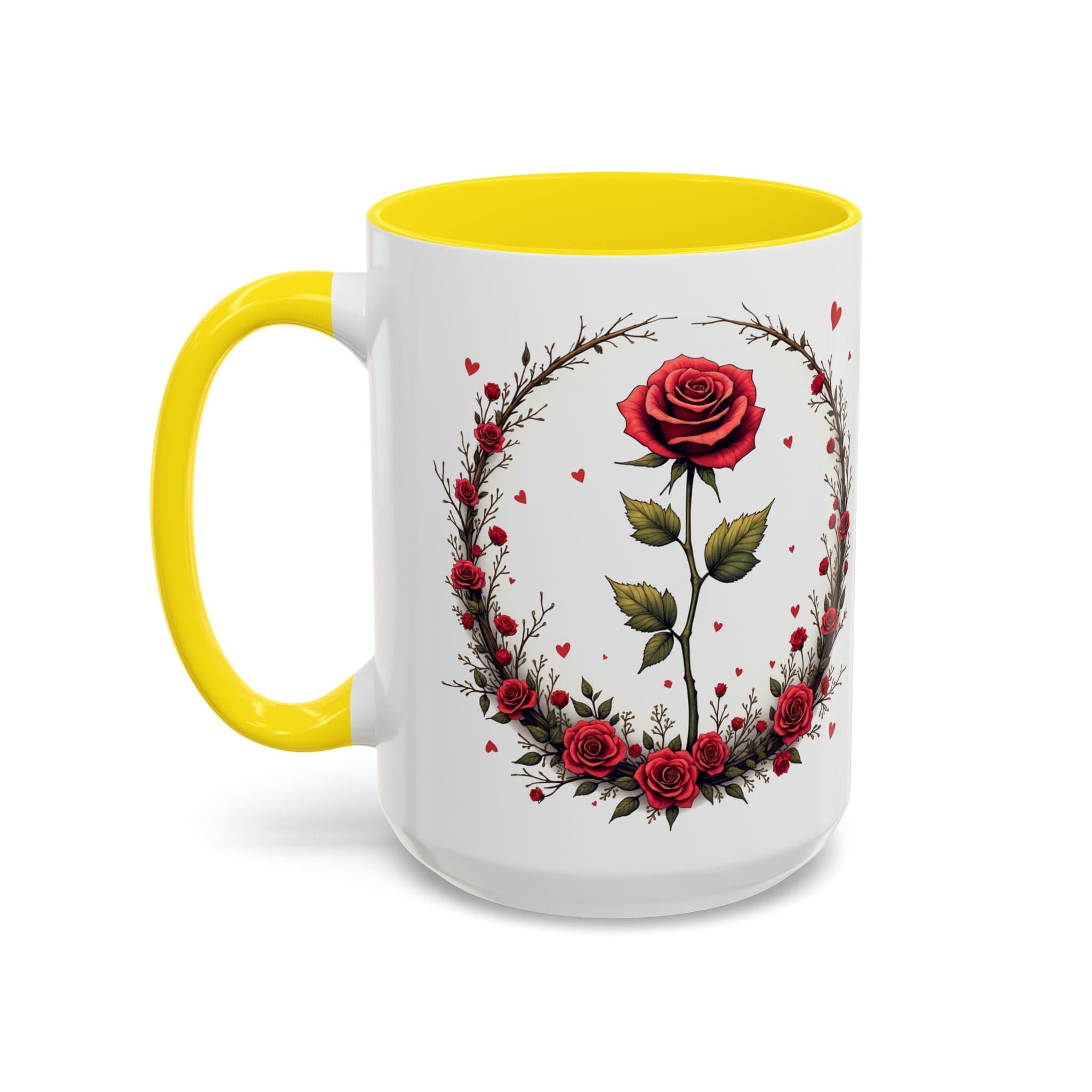 Printify Mug 15oz / Yellow Mug - Sweet Scents - Love & Romance QR Code Quote Video