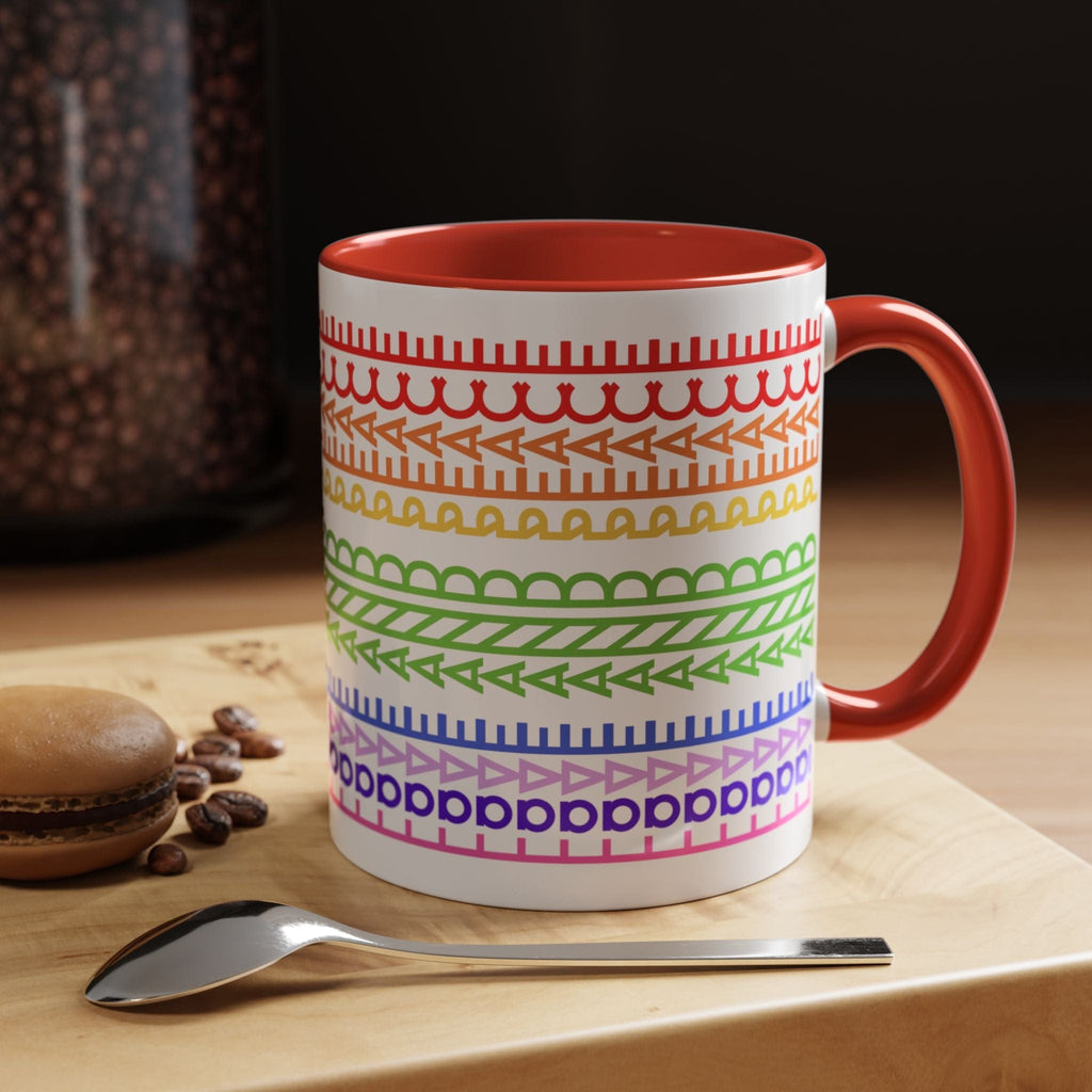 Printify Mug Love and Peace Rainbow - Hidden Message Mug