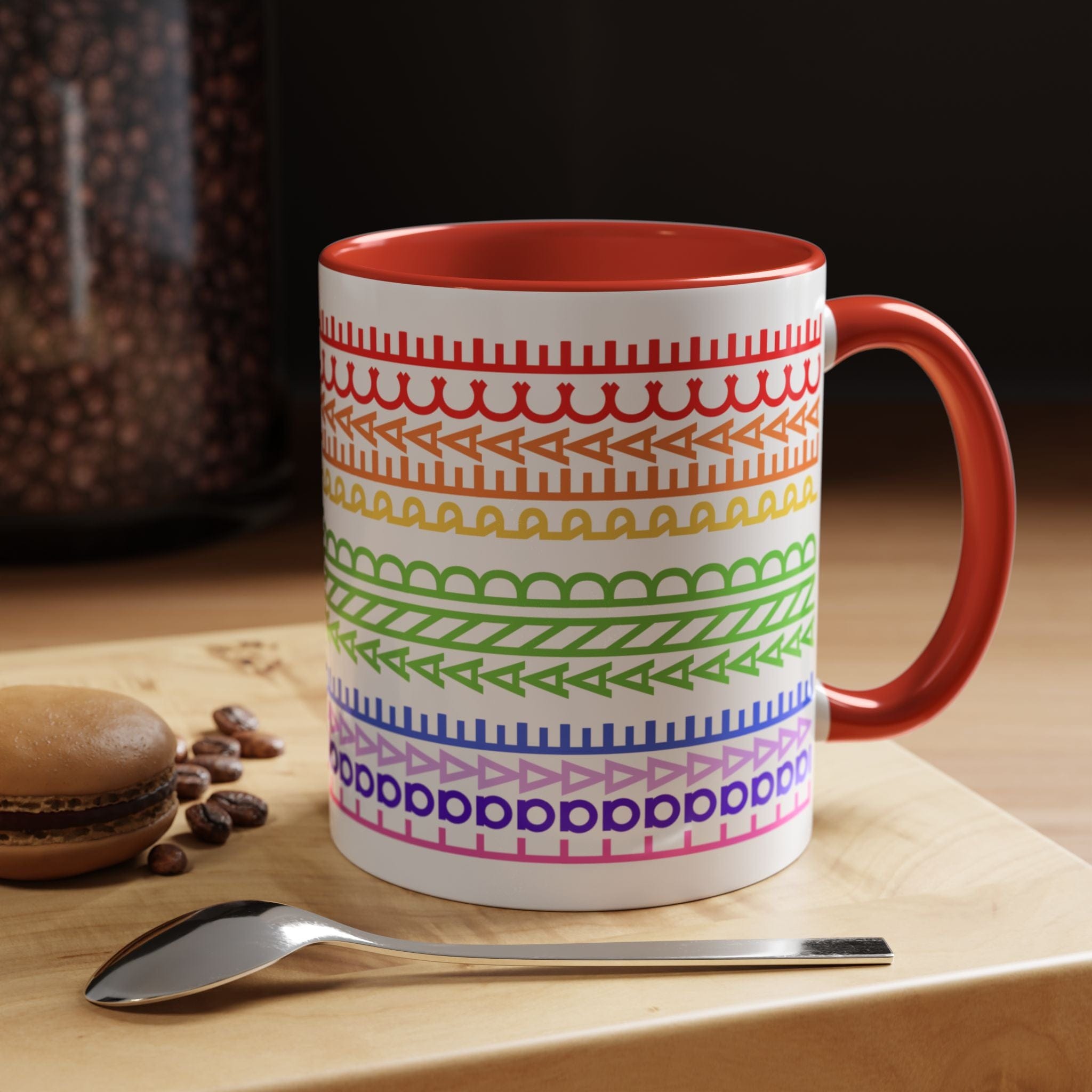 Printify Mug Love and Peace Rainbow - Hidden Message Mug