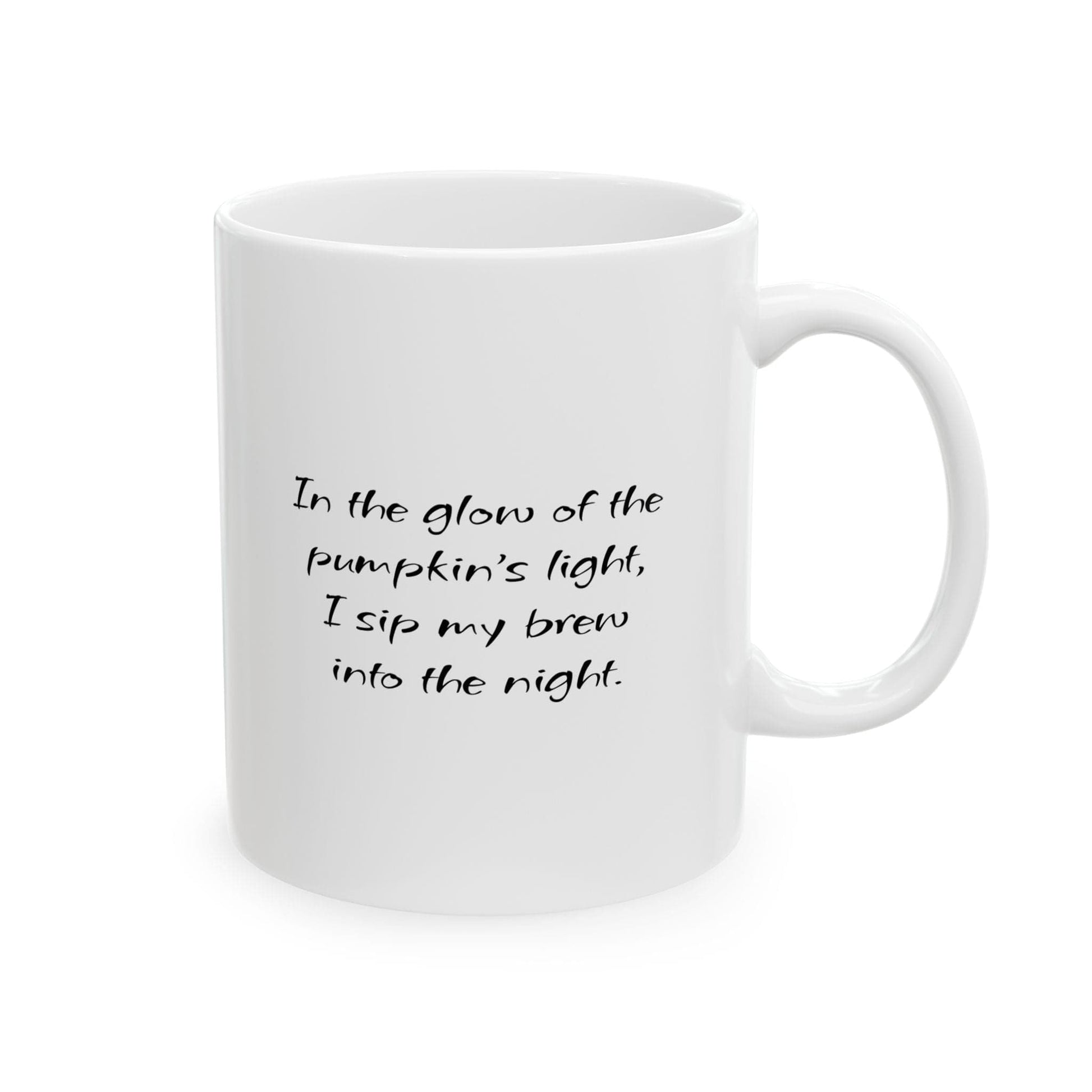 Printify Mug Motivational Jack-o-lantern Pumpkin Ceramic Mug, Gift for Coffee Lovers, Halloween Home Decor, Inspirational Beverage Cup, Halloween Mug,