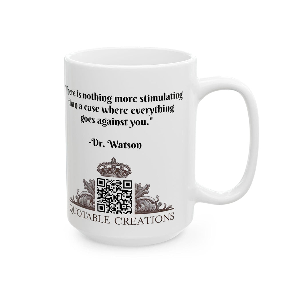 Printify Mug Mug - Dr. Watson - Mysteries & Monsters Inspirational QR Code Quote Video