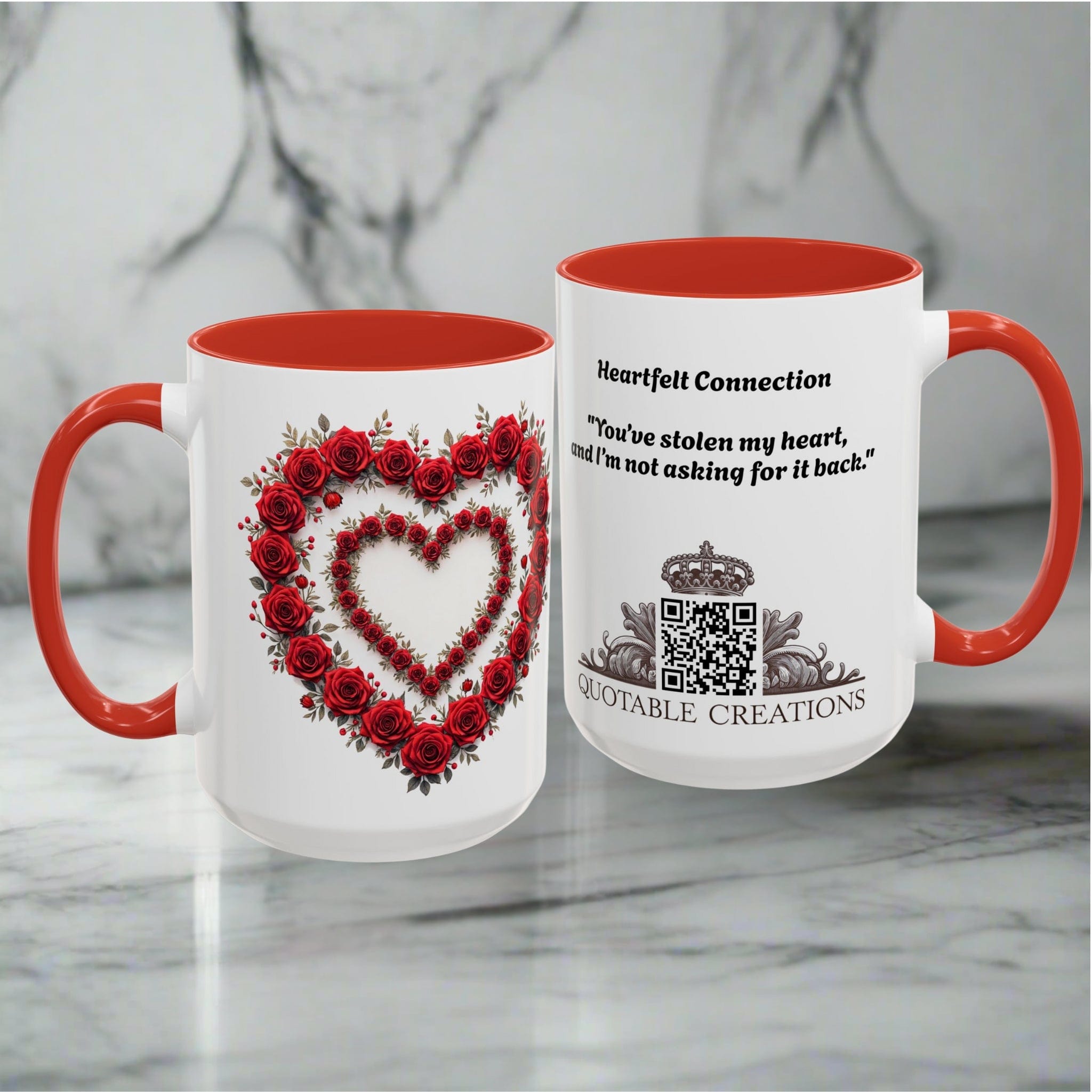 Printify Mug Mug - Heartfelt Connection - Love & Romance QR Code Quote Video