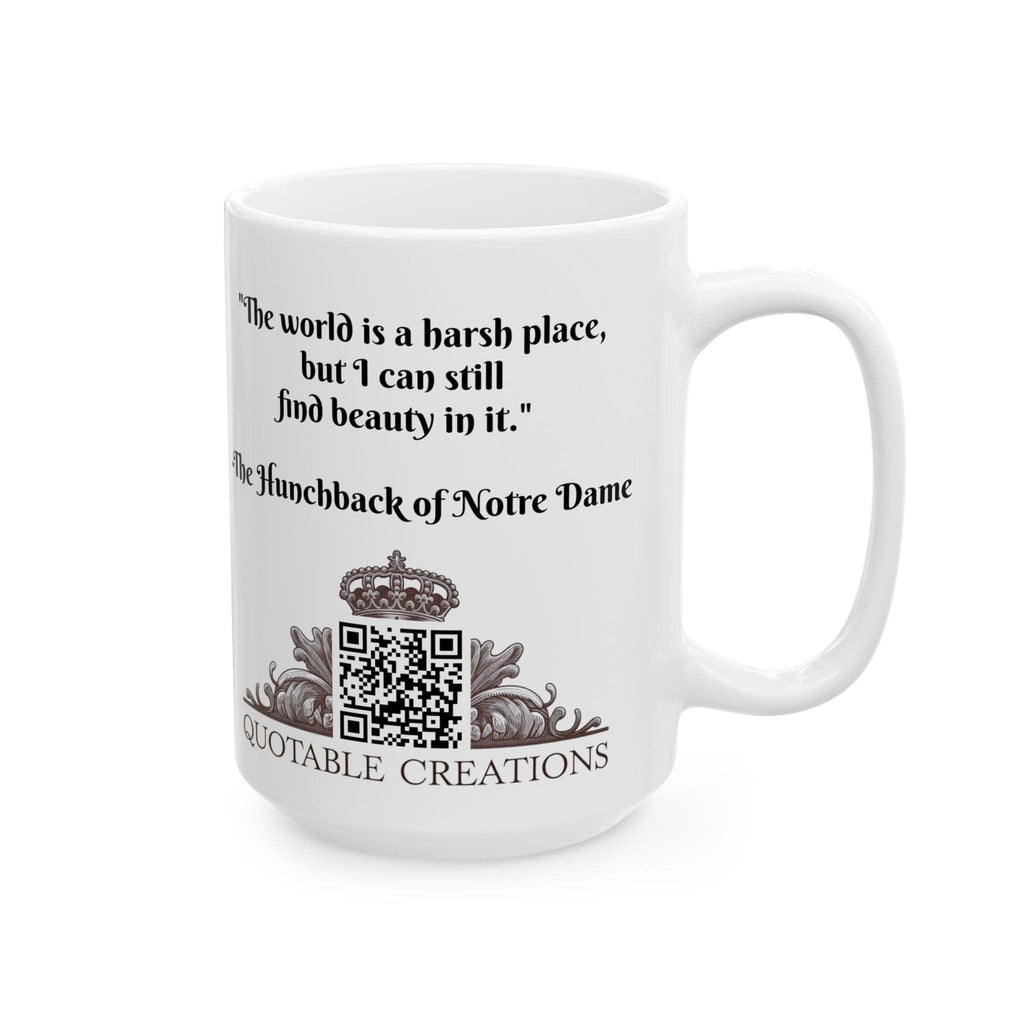 Printify Mug Mug - Hunchback of Notre Dame - Mysteries & Monsters Inspirational QR Code Quote Video