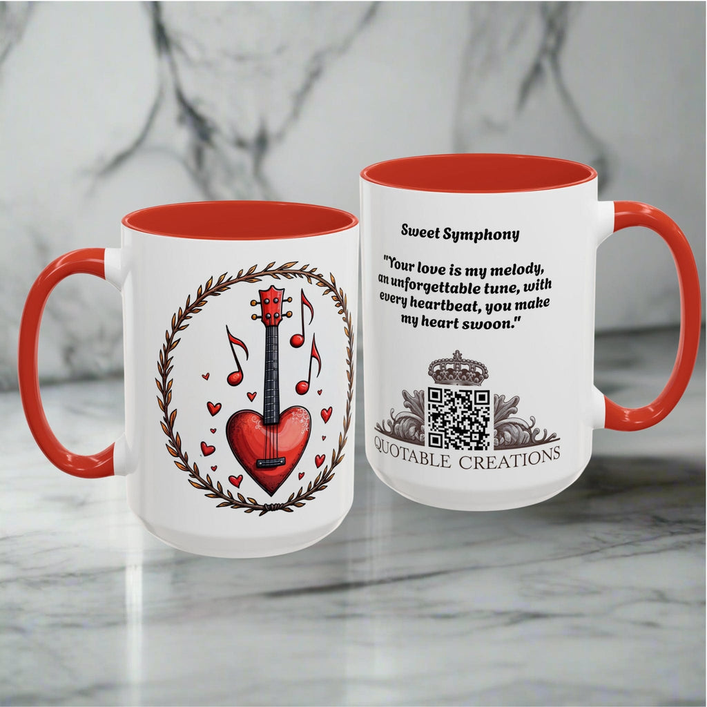 Printify Mug Mug - Sweet Symphony - Love & Fun Mug with QR Code Quote Video