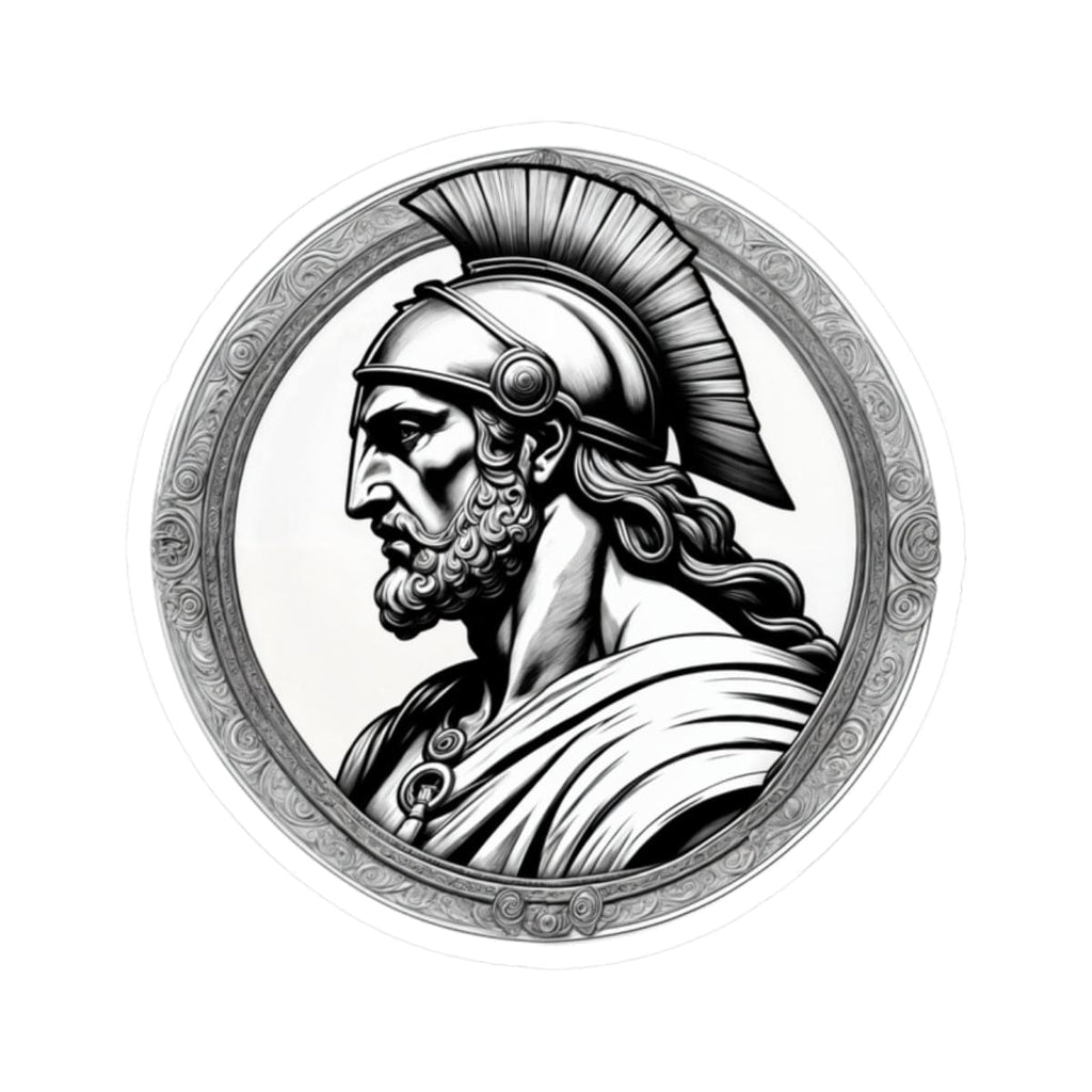 Printify Paper products 2" × 2" / White Achilles - Heroes & Quests Kiss-Cut Stickers