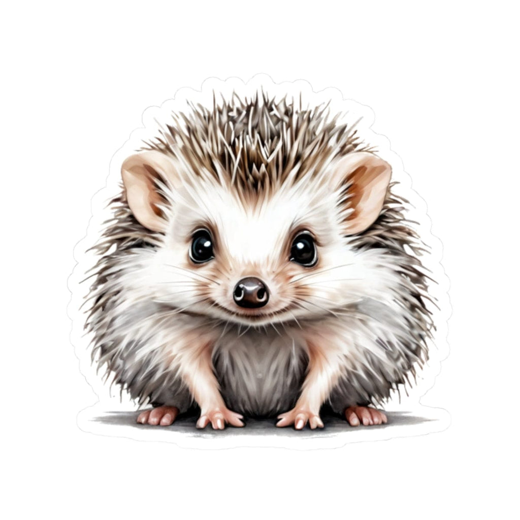 Printify Paper products 2" × 2" / White Baby Hedgehog - Hyper Cute Kiss-Cut Stickers