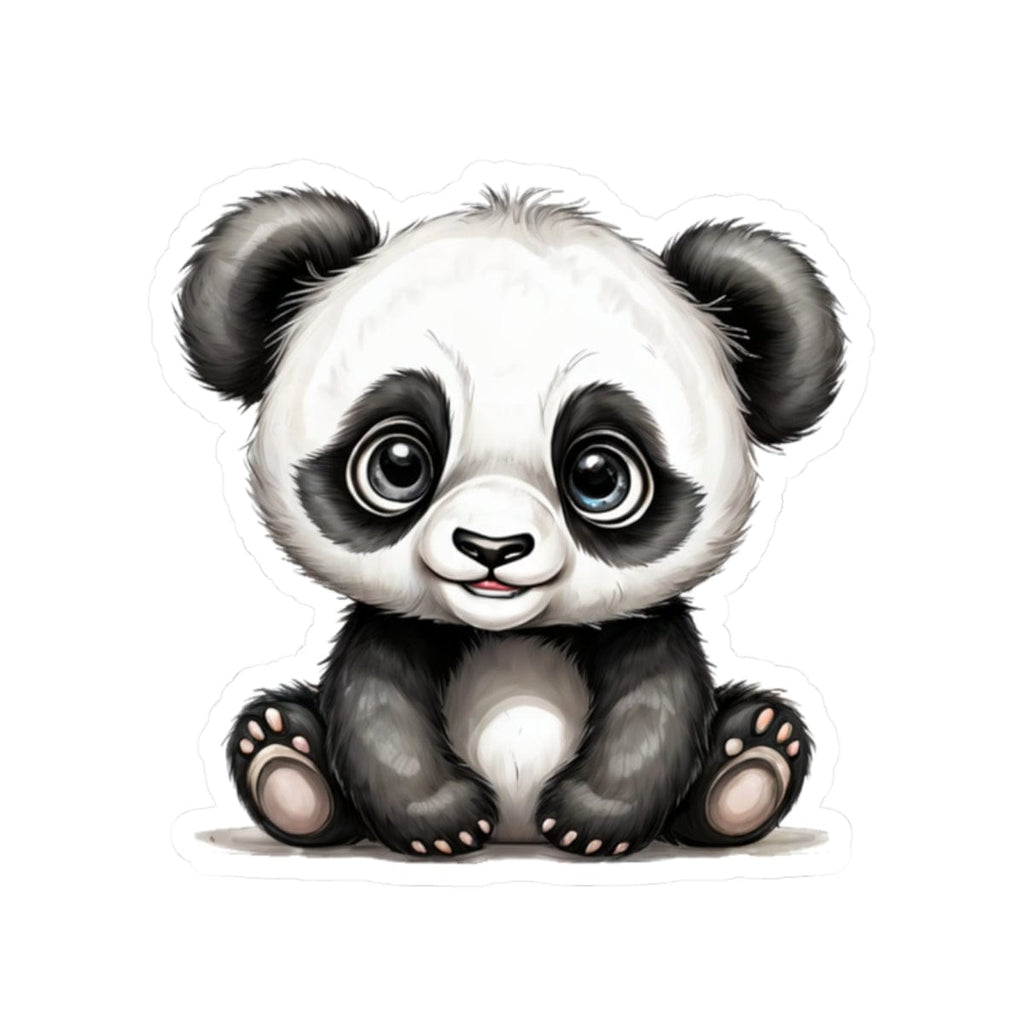 Printify Paper products 2" × 2" / White Baby Panda - Hyper Cute Kiss-Cut Stickers