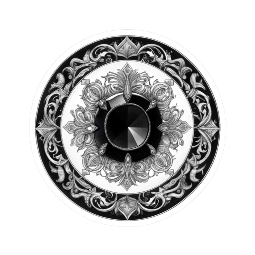 Printify Paper products 2" × 2" / White Black Tourmaline - Crystals & Gemstones Kiss-Cut Stickers